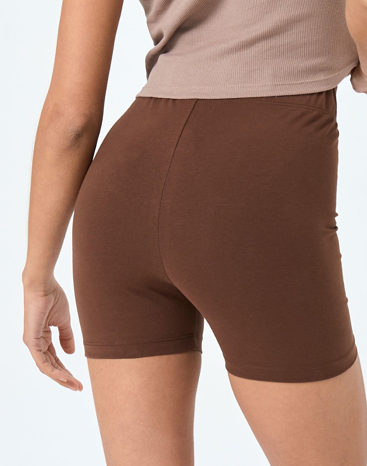 brown legging shorts