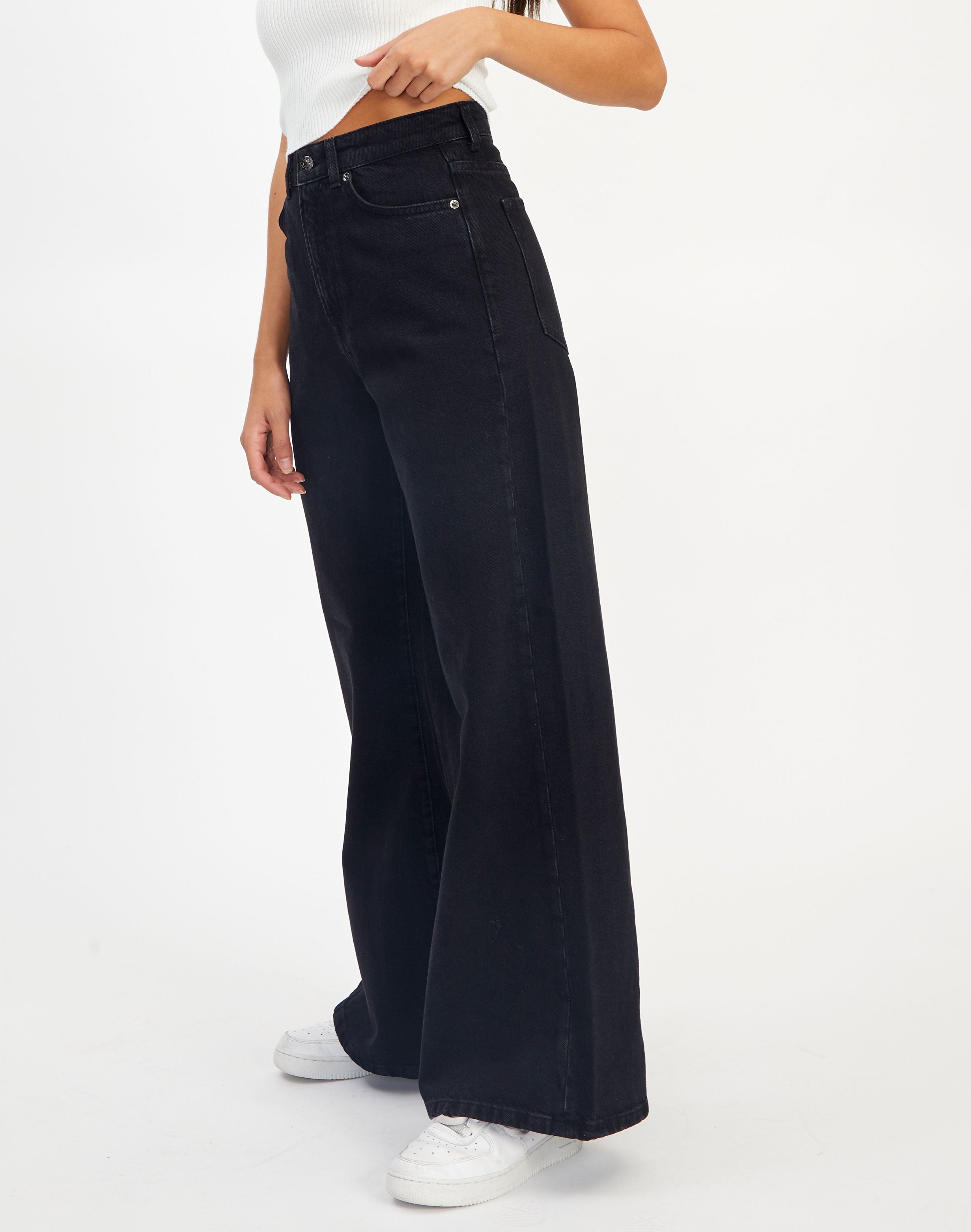 Organic Wide Leg High Rise Jean in 