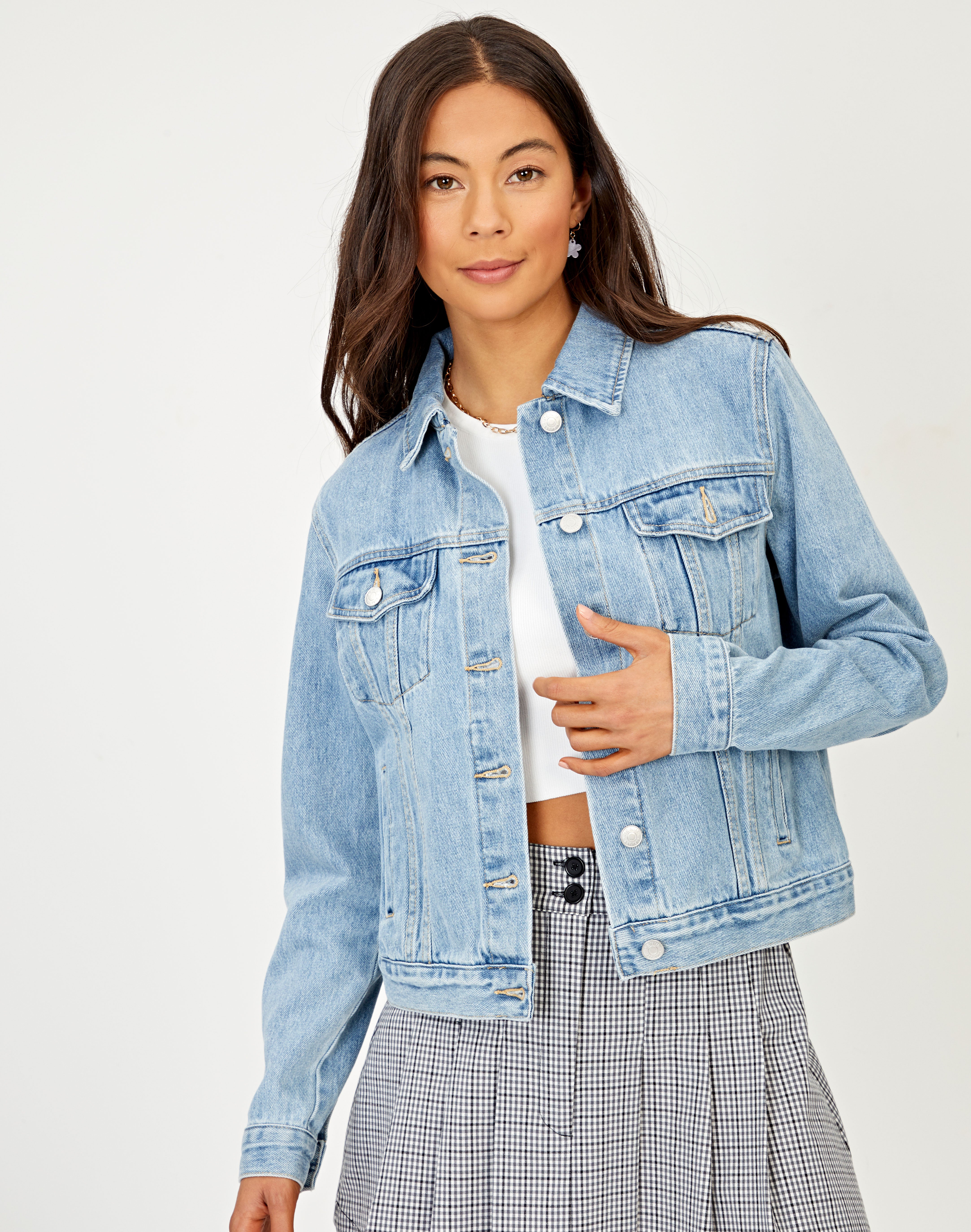 faux leather open front jacket