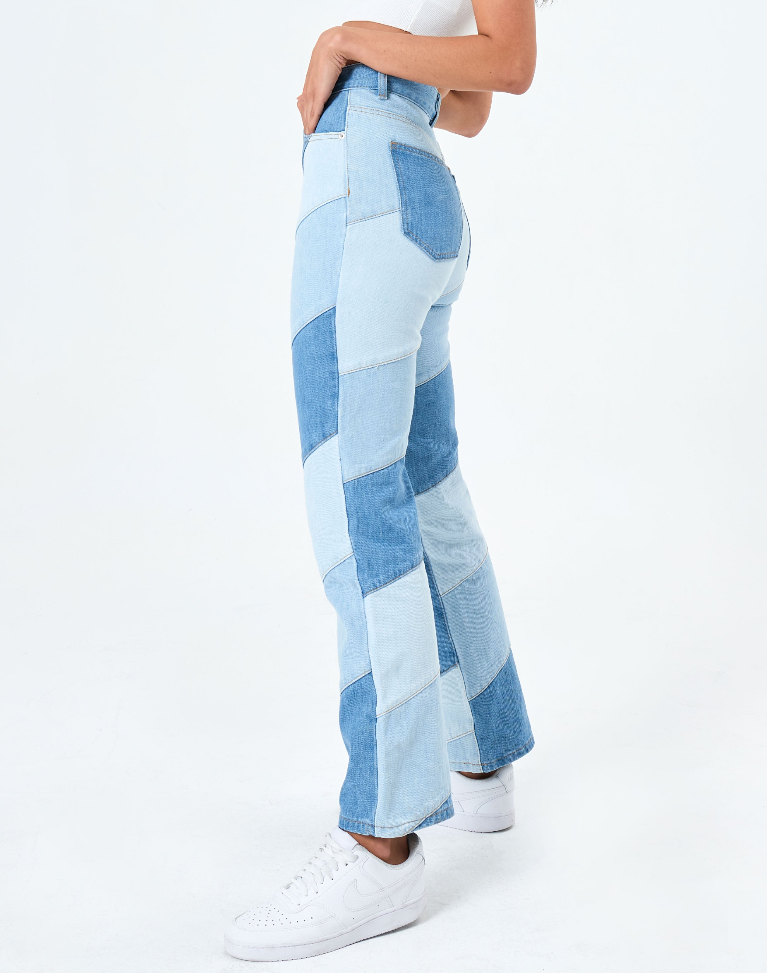 Recycled Diagonal Patchwork Straight 