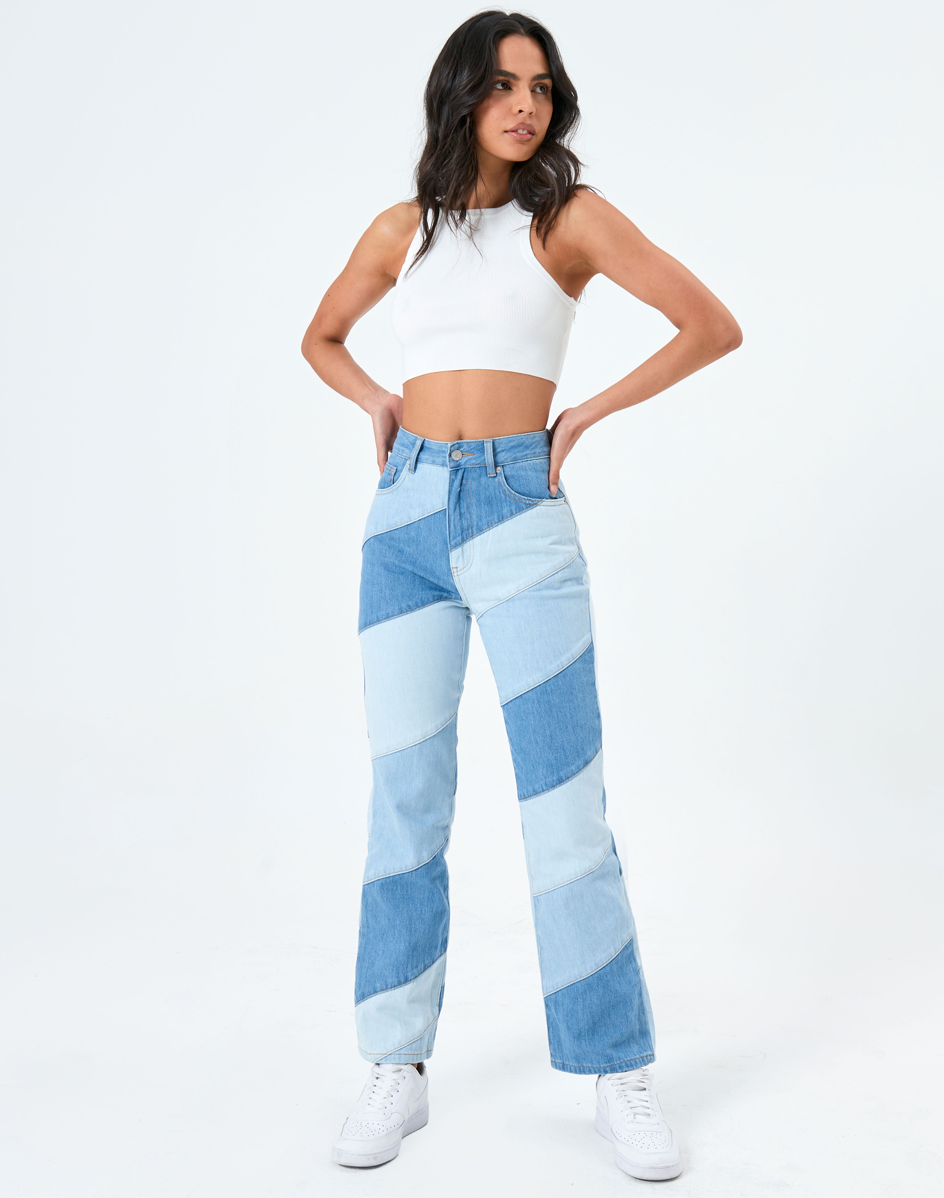 Recycled Diagonal Patchwork Straight 