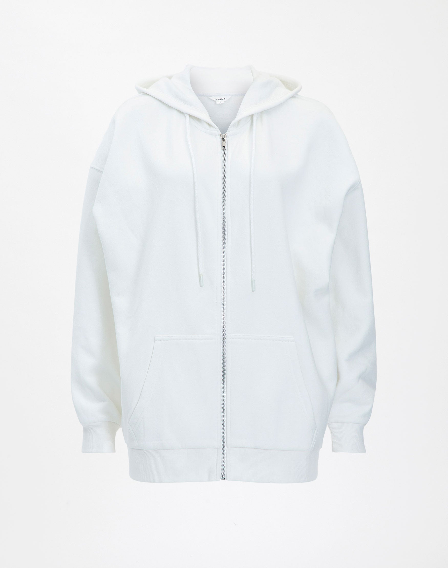 Organic Oversized Zip Up Hoodie in 