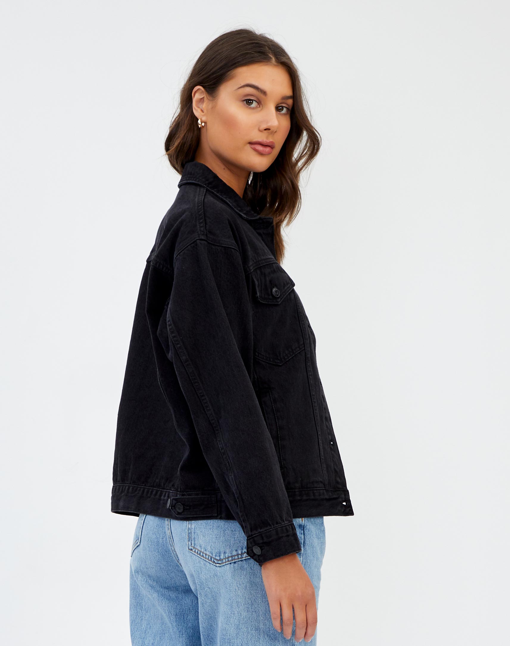 glassons black denim jacket