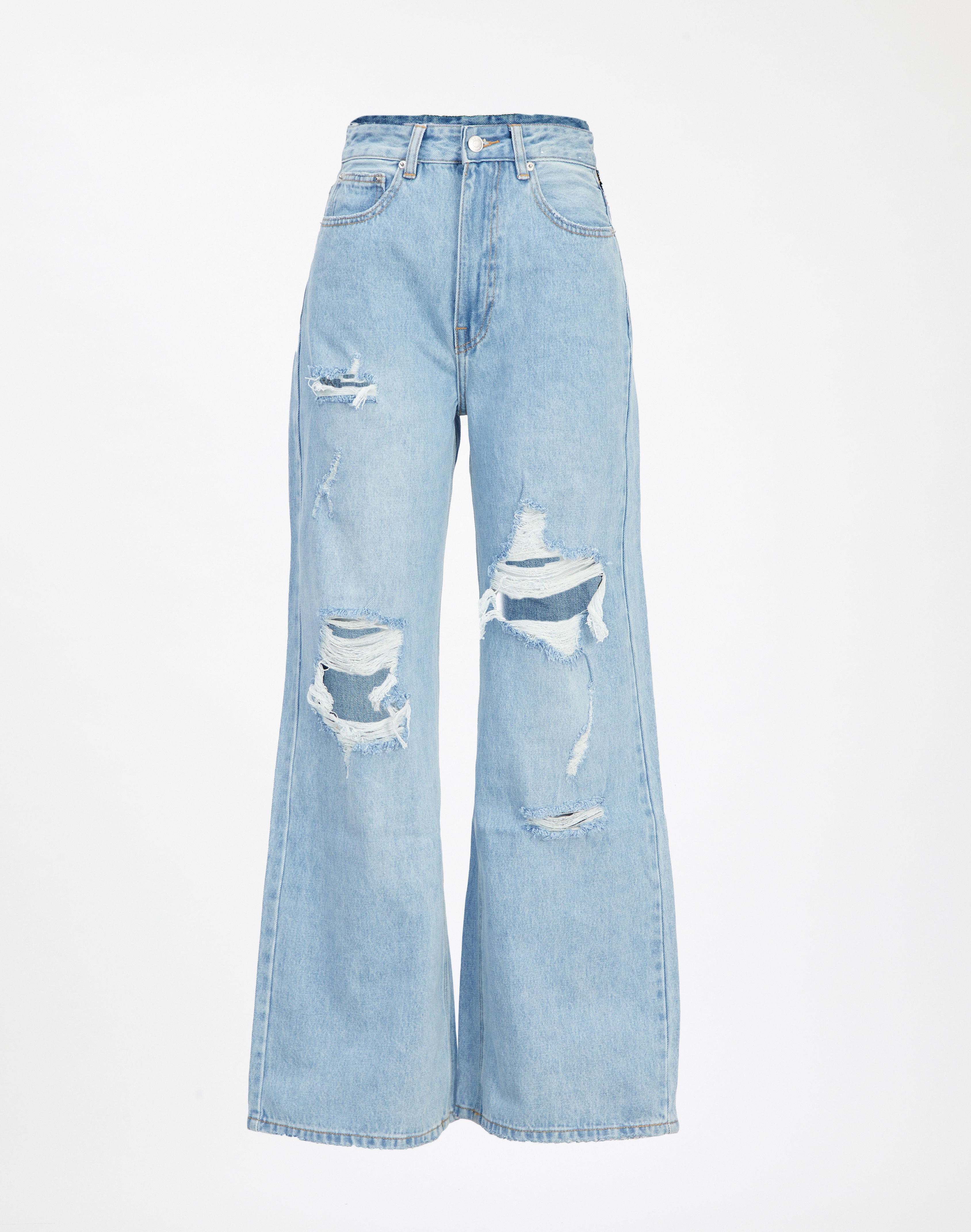 Super Wide Leg Ripped Jean 