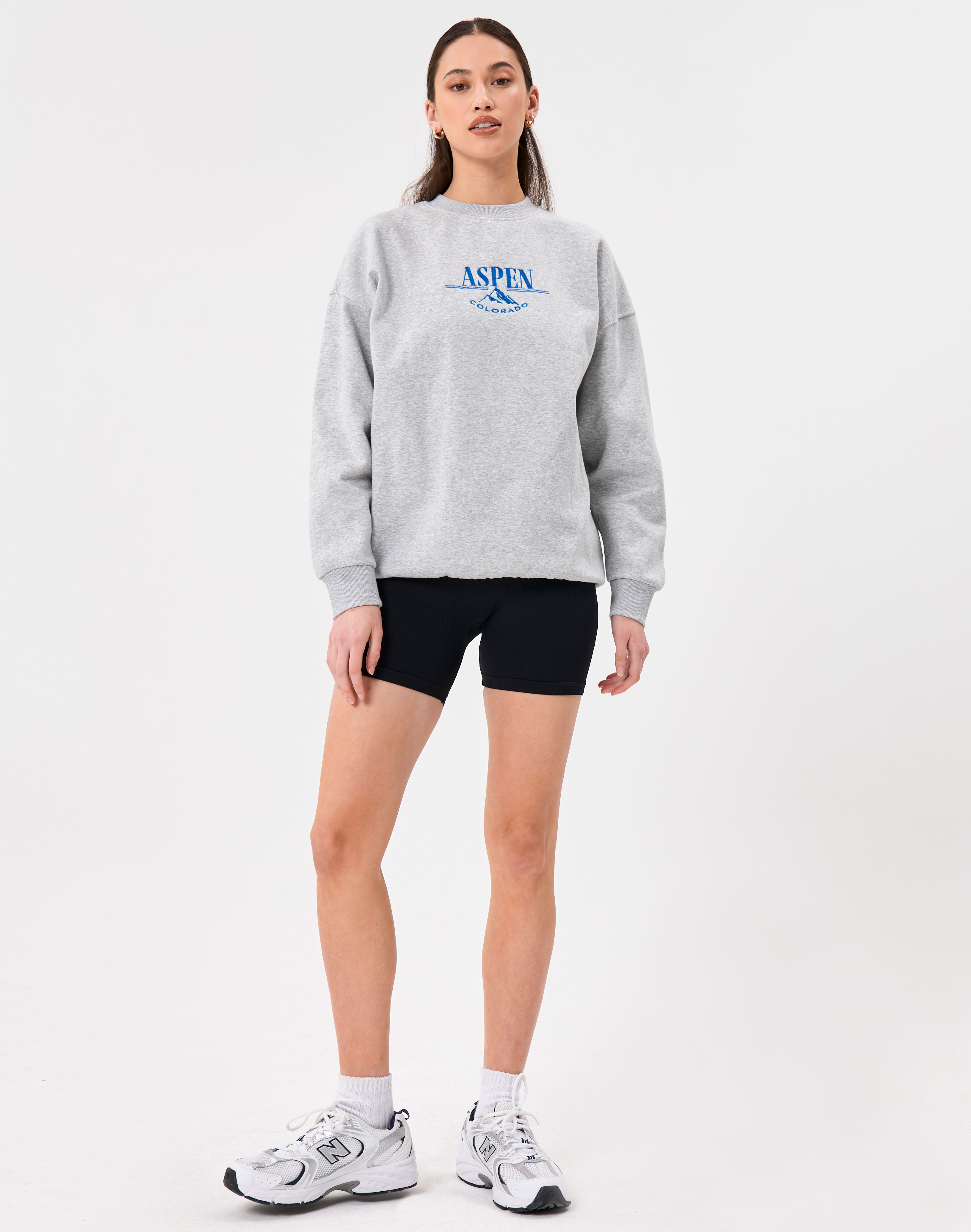 Oversized Embroidered Crew Neck Jumper 