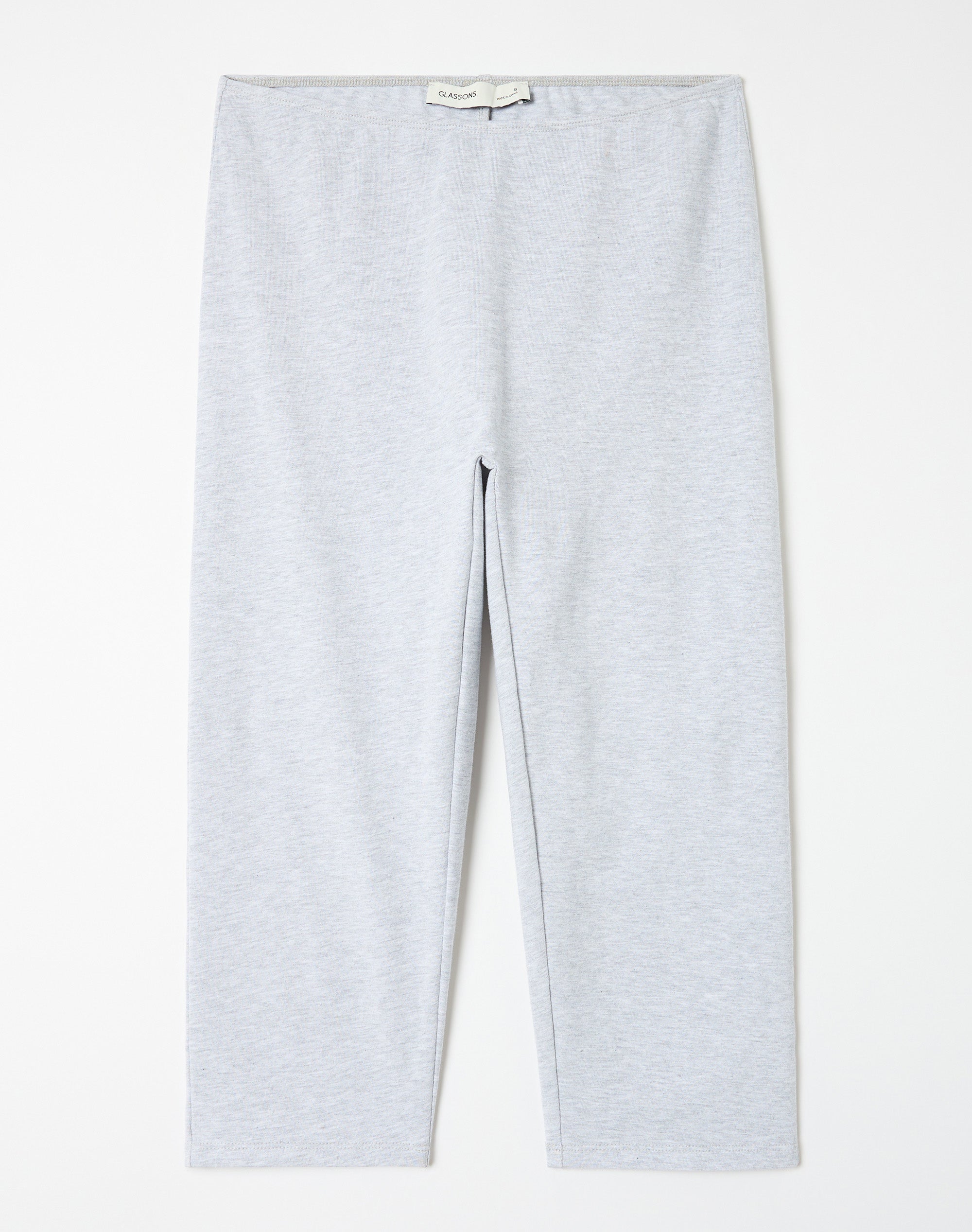 Cotton Capri Pant in Pale Grey Marle | Glassons US