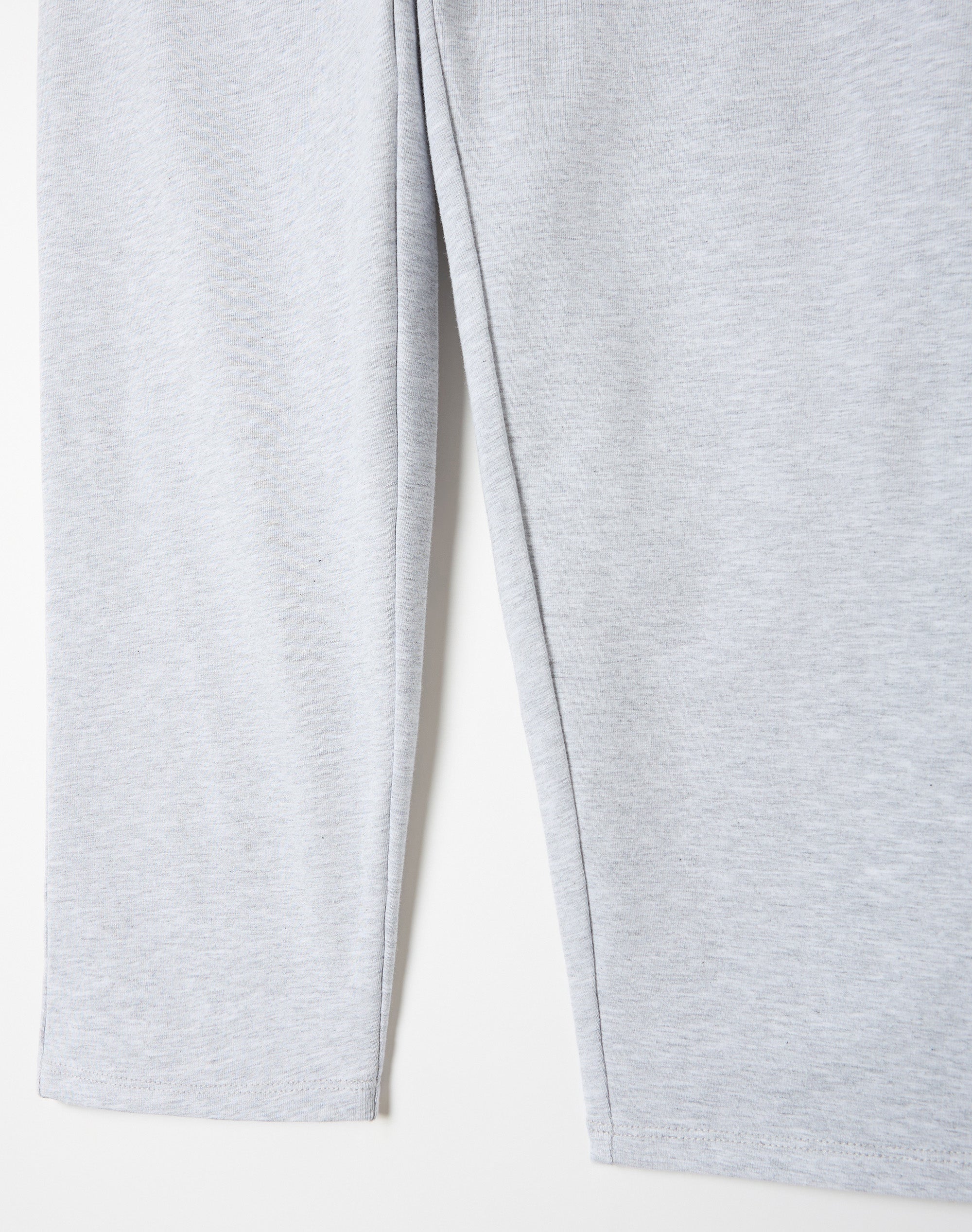 Cotton Capri Pant in Pale Grey Marle | Glassons US