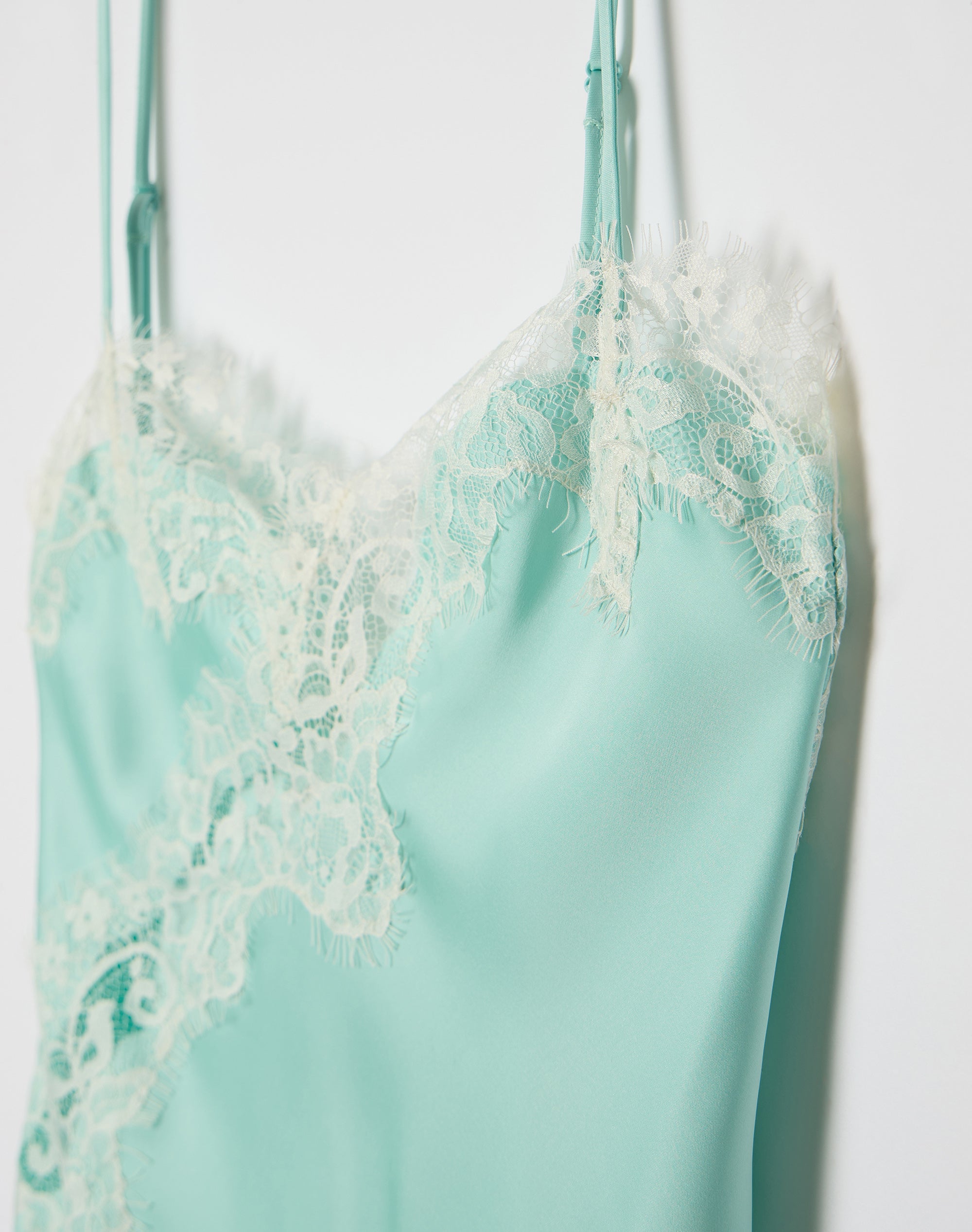 Satin Lace Cami Top in Aqua Aura X Caribbean | Glassons Satin Lace Cami Top in Aqua Aura X Caribbean | Glassons