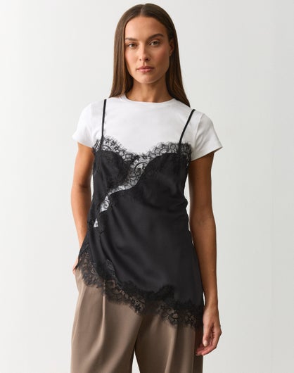 Satin Lace Cami Top