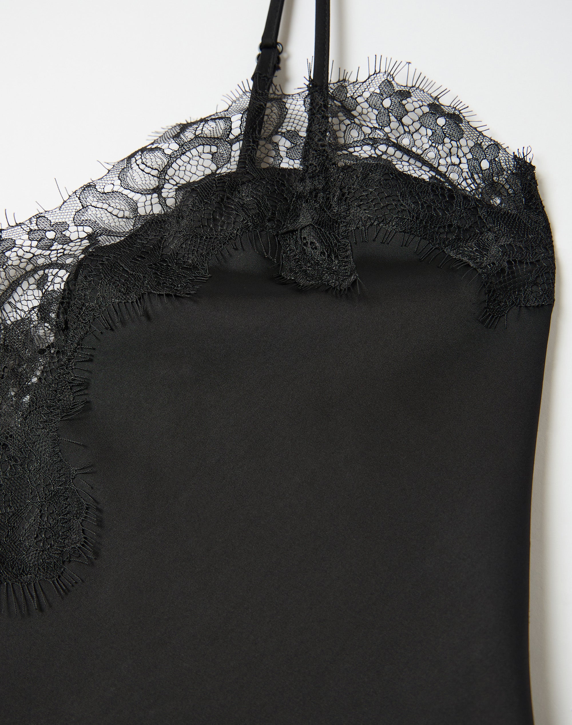 Satin Lace Cami Top in Black | Glassons US
