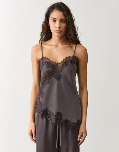 Satin Lace Cami Top