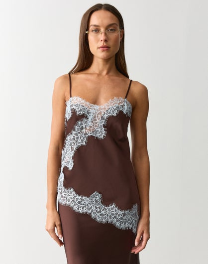 Satin Lace Cami Top