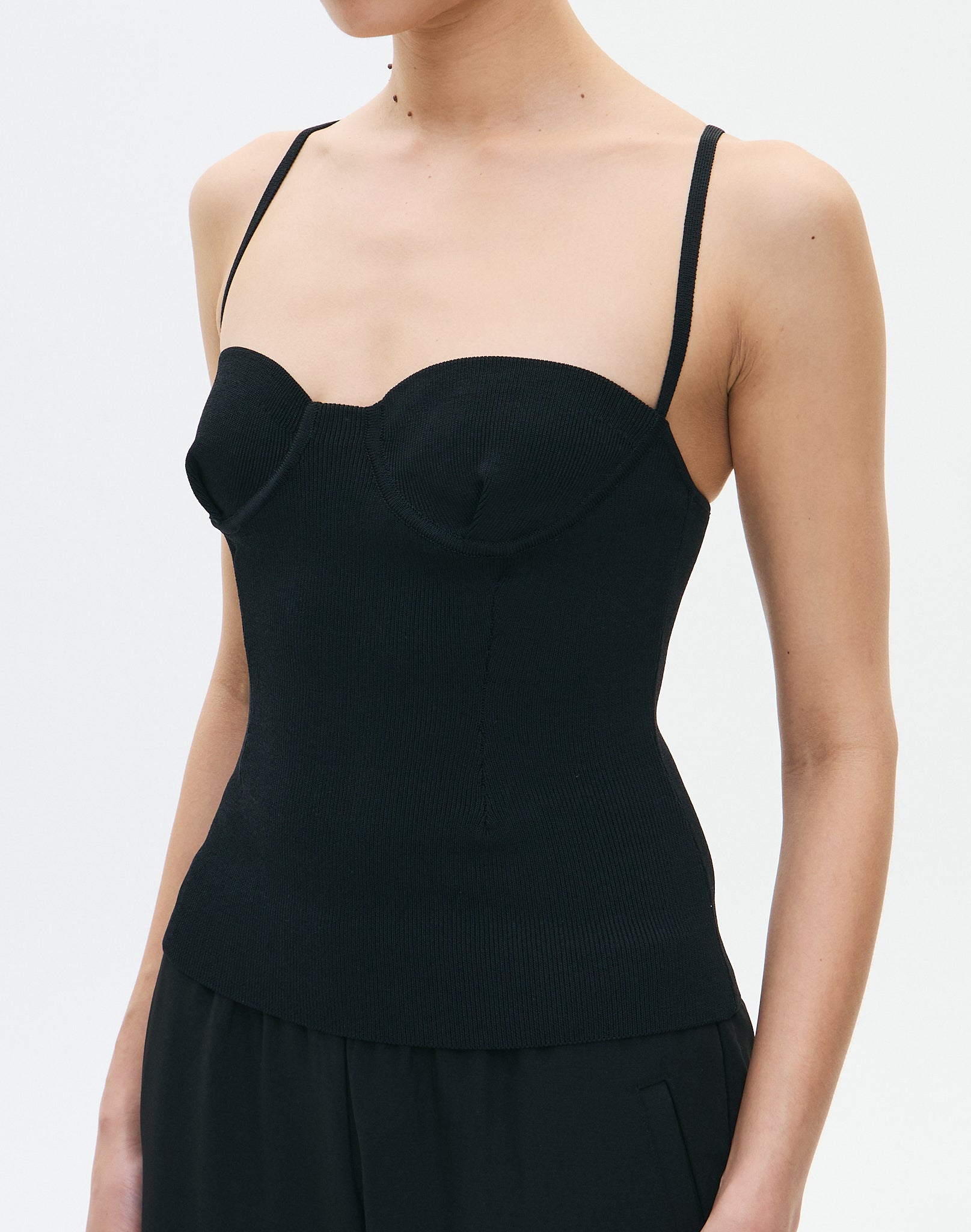 quui /string knit bustier 【écru】 quui string knit bustier black