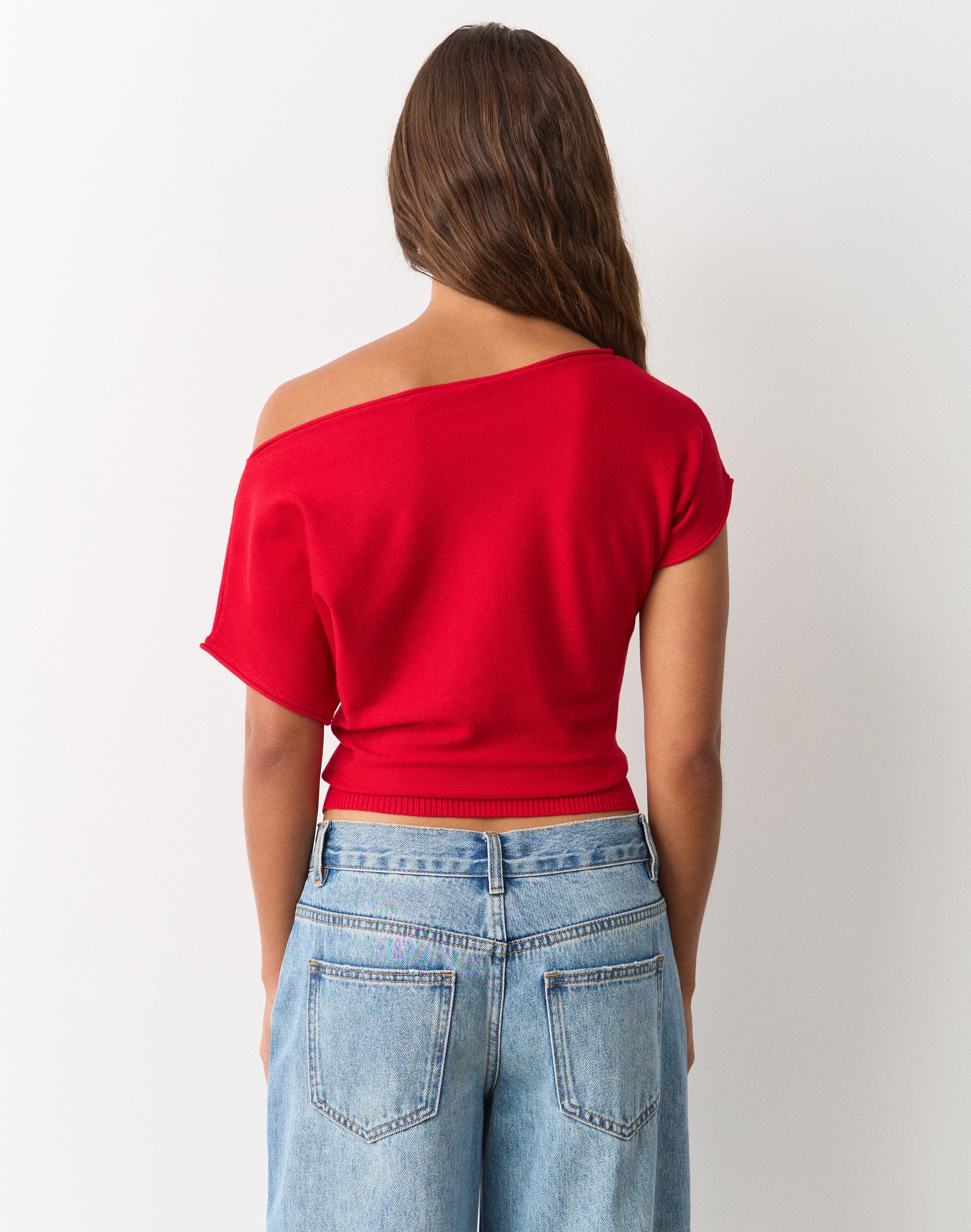 Off Shoulder Knit Top