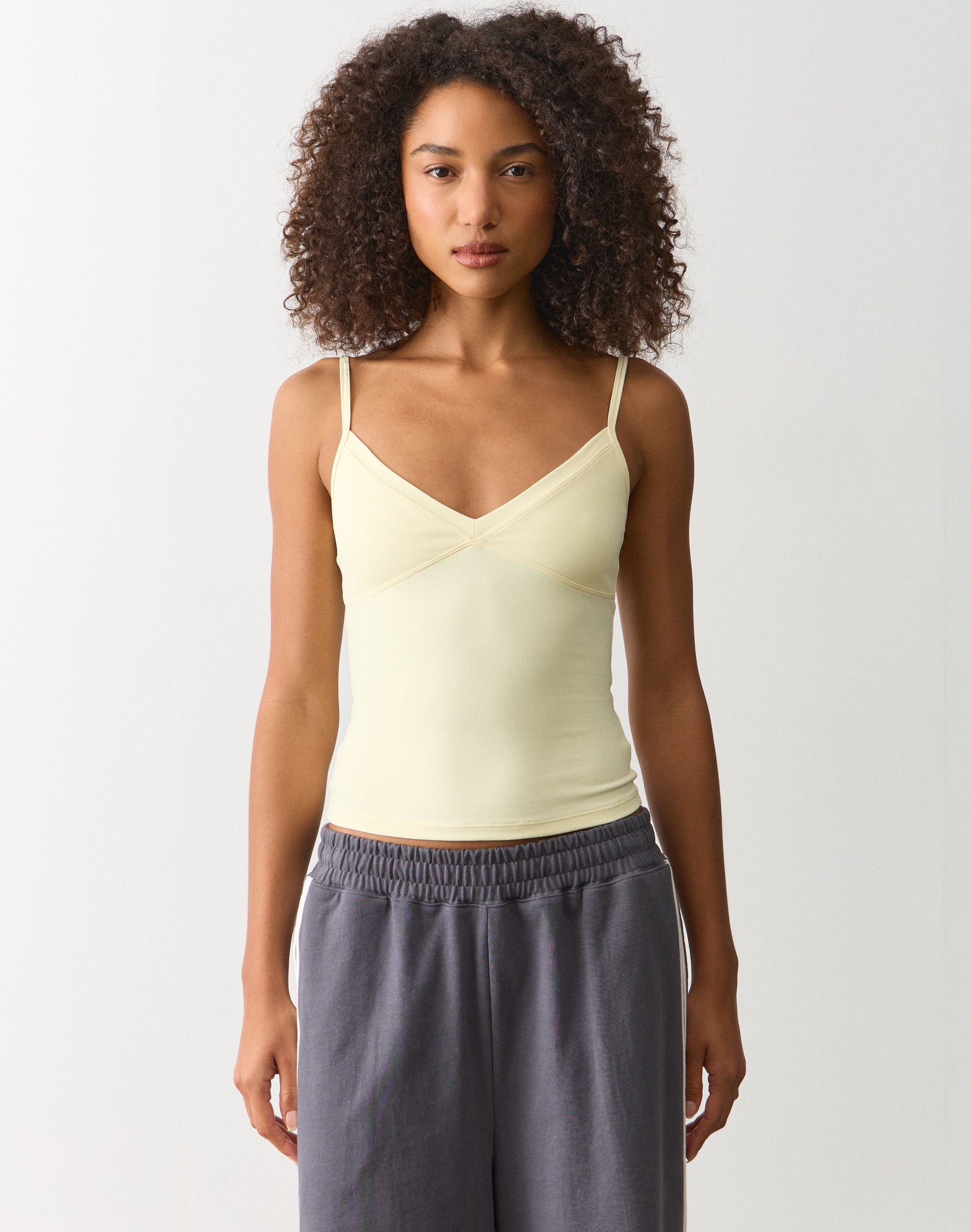 Soft Sculpt Thin Strap Tank in Buttercup Breeze | Glassons US