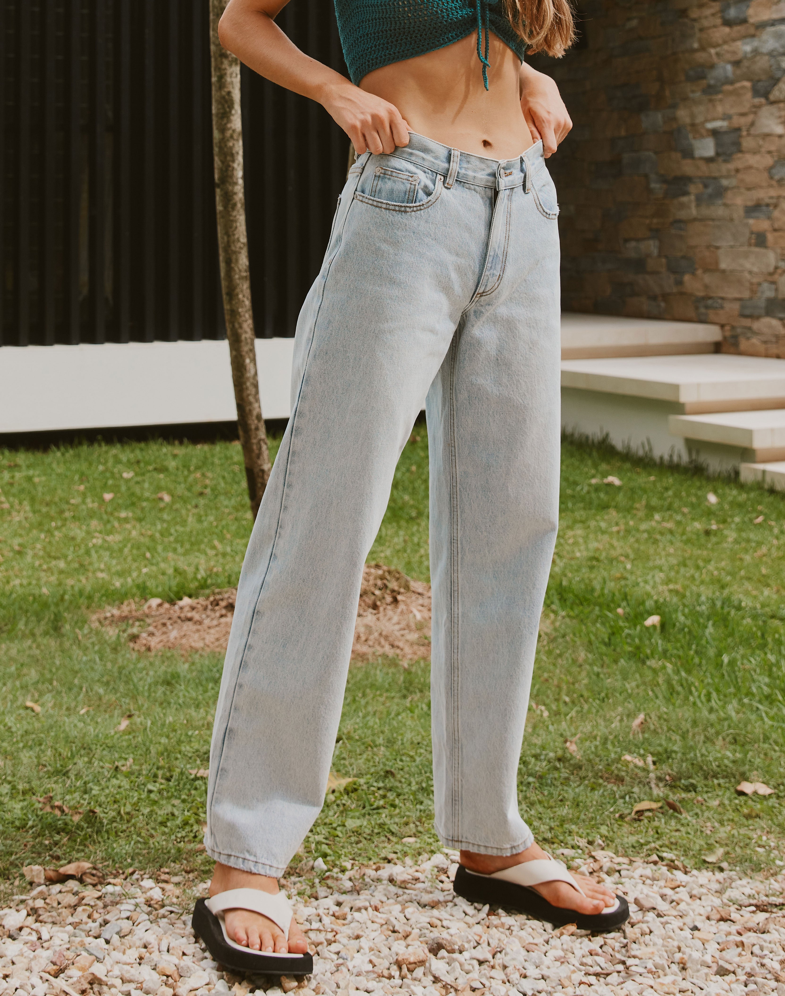 low rise jeans straight leg