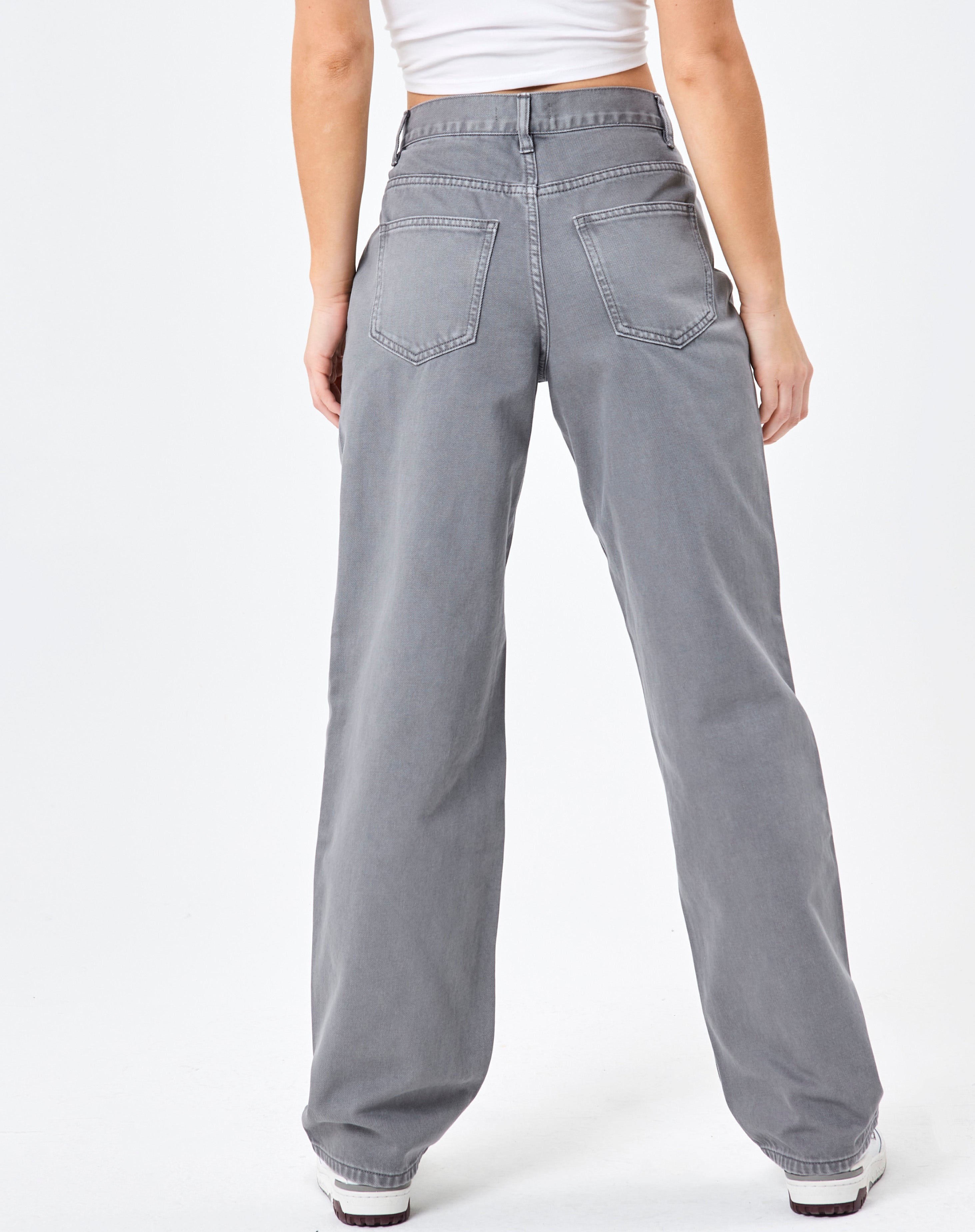 Straight Leg Puddle Jean in Grey | Glassons