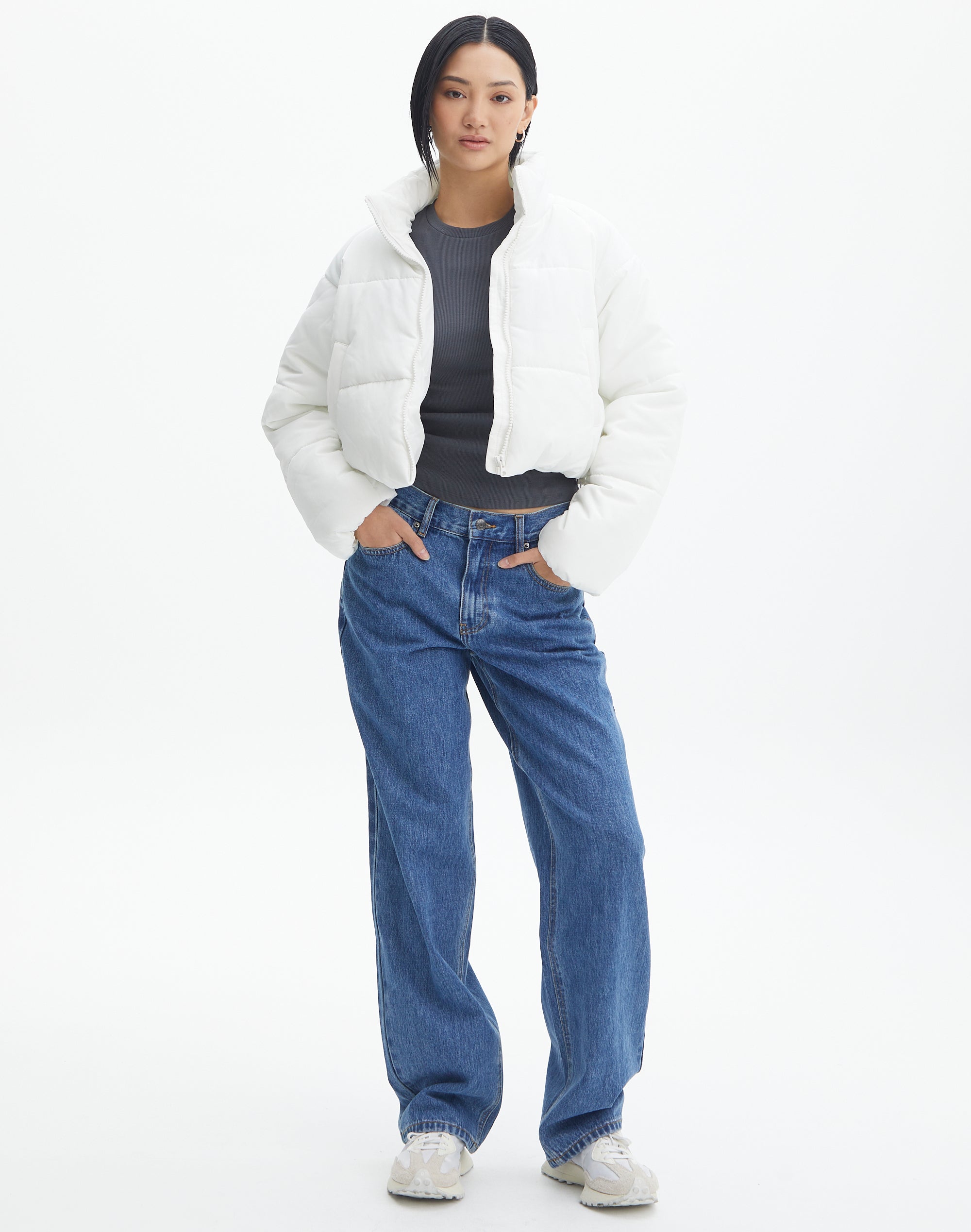Straight Leg Puddle Jean in Blue | Glassons