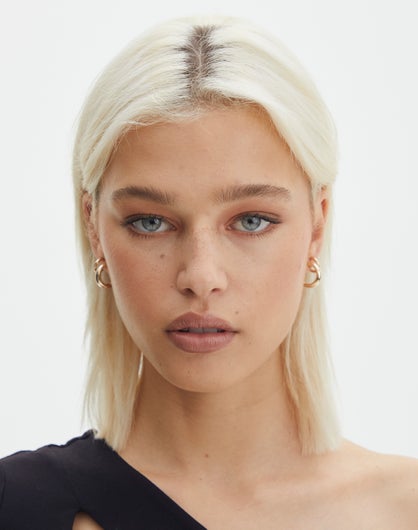 Hoop Earrings Two-piece Suit Gold Alloy 1 Necklace Earrings Women's Stylish main image 1