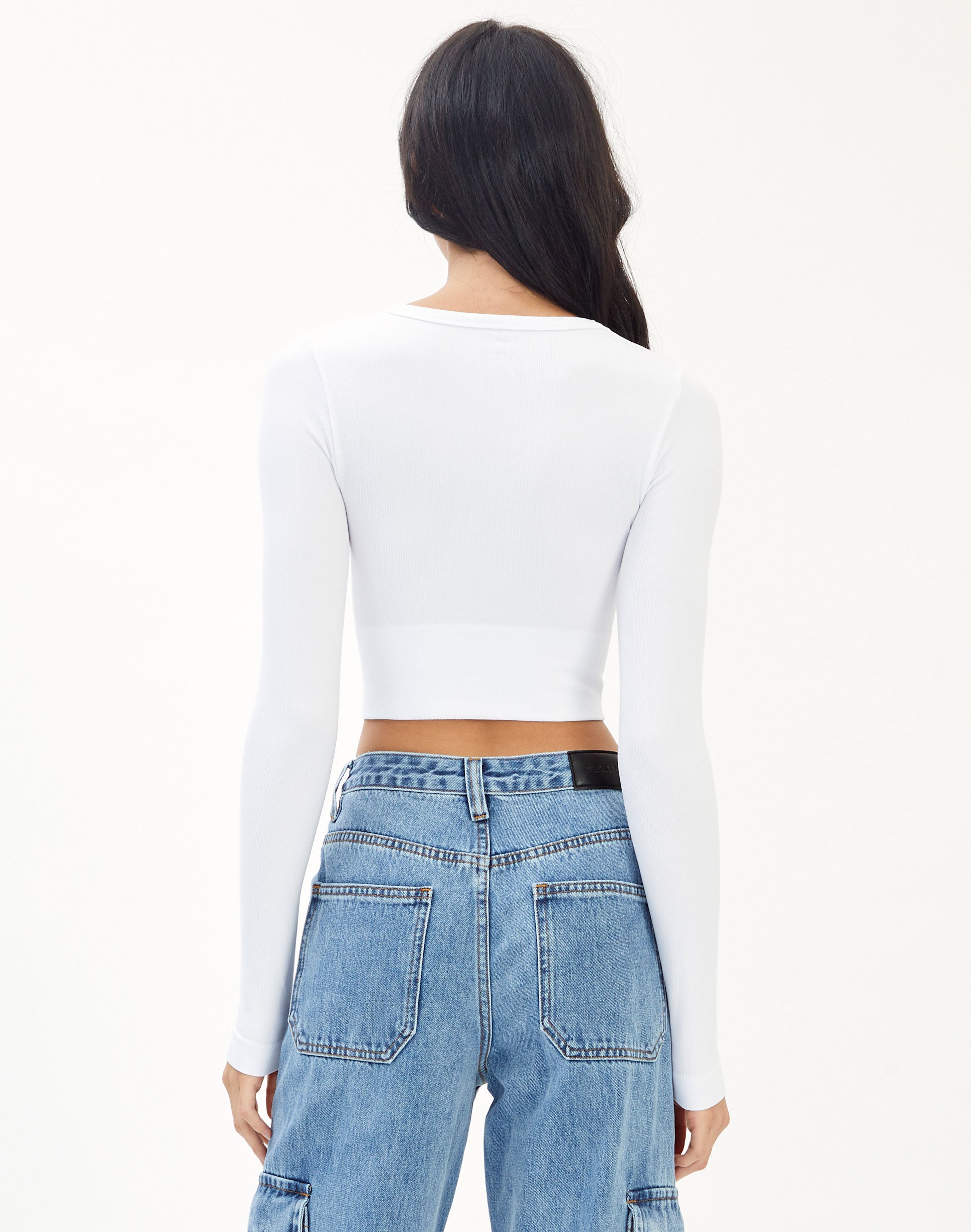 Recycled Seamless Long Sleeve Crop Top 