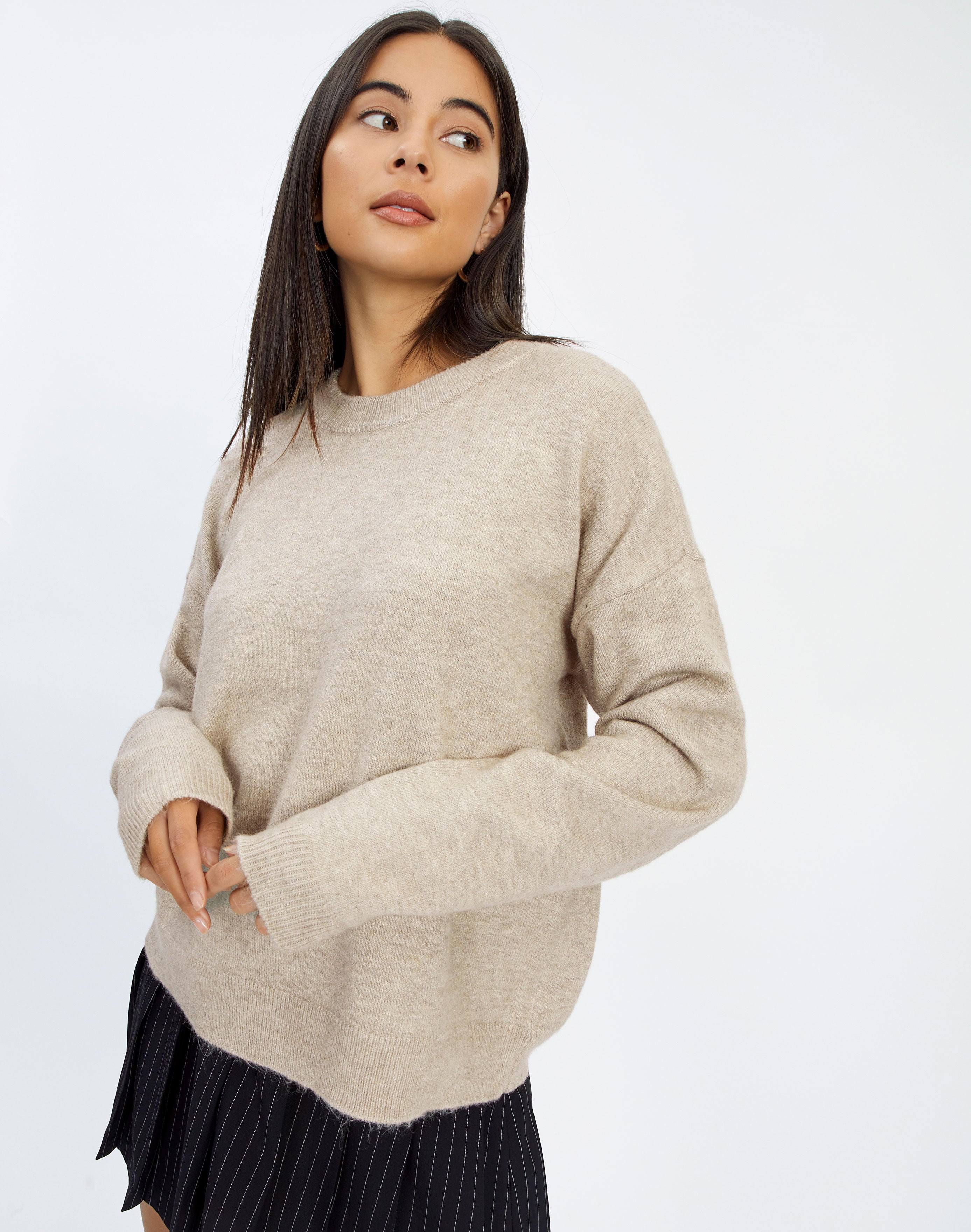 tan knit jumper