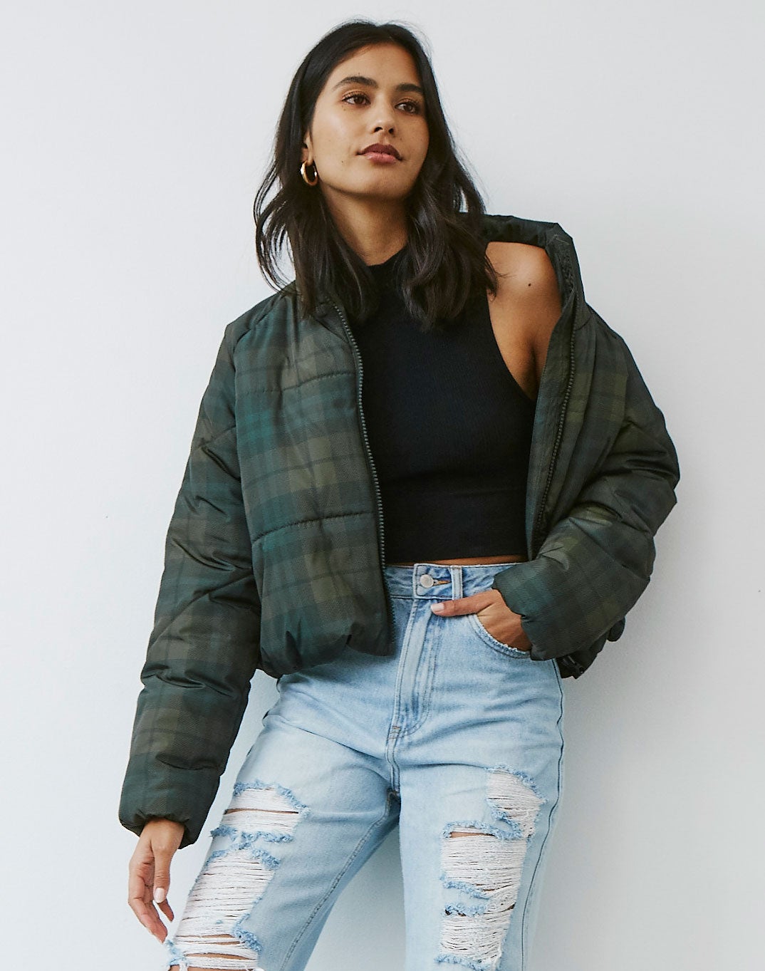 Glassons cropped puffer Clearance