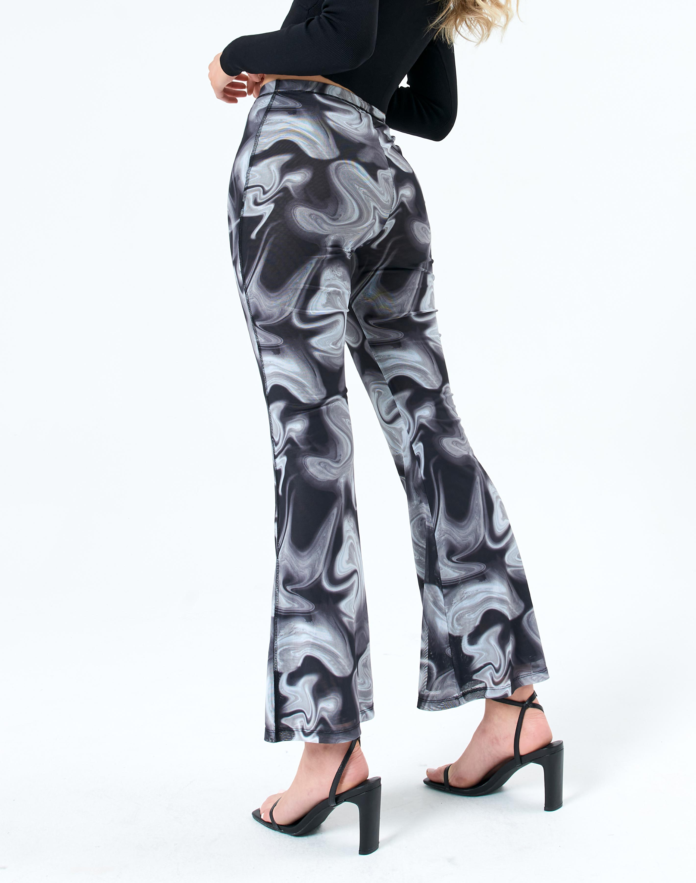 Swirl Mesh Flare Pant in Print | Glassons