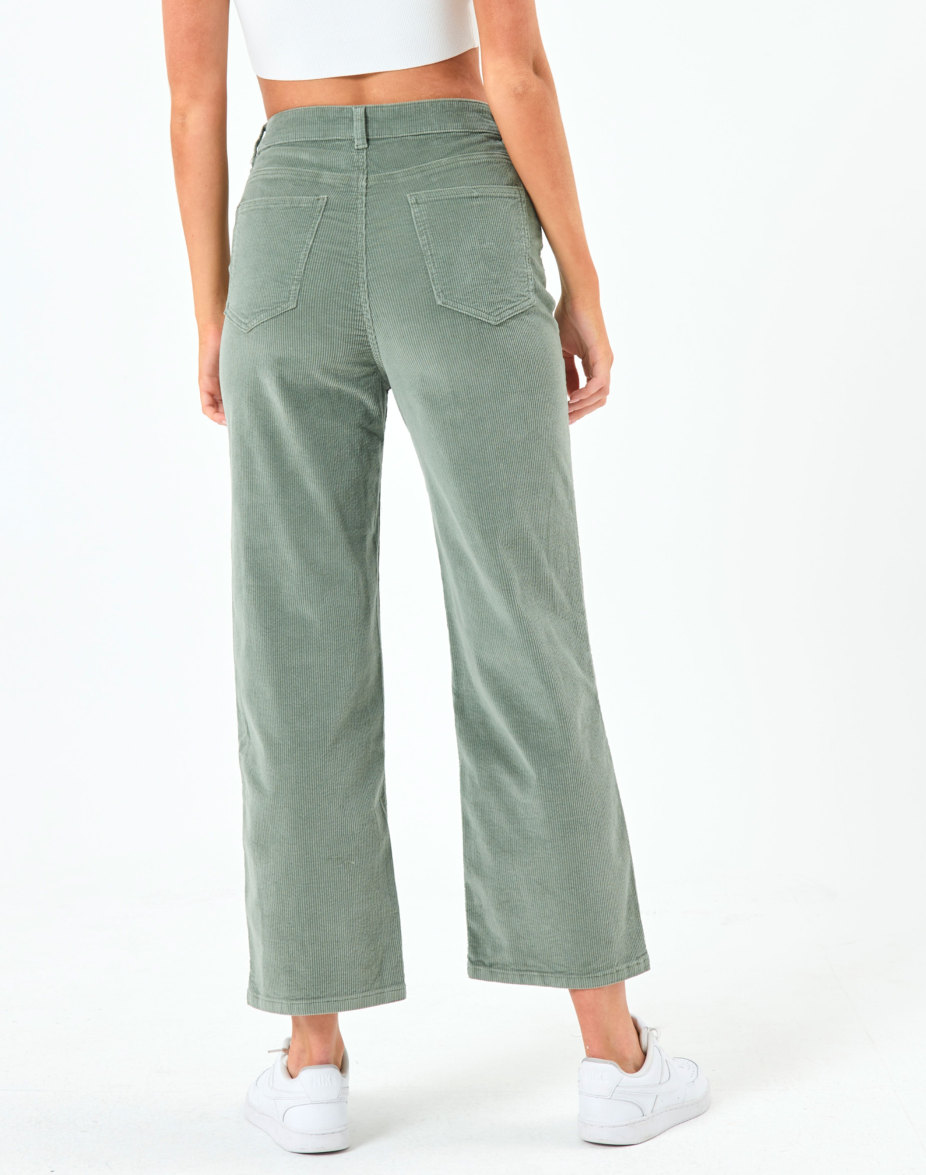 Recycled Cord High Rise Straight Leg 