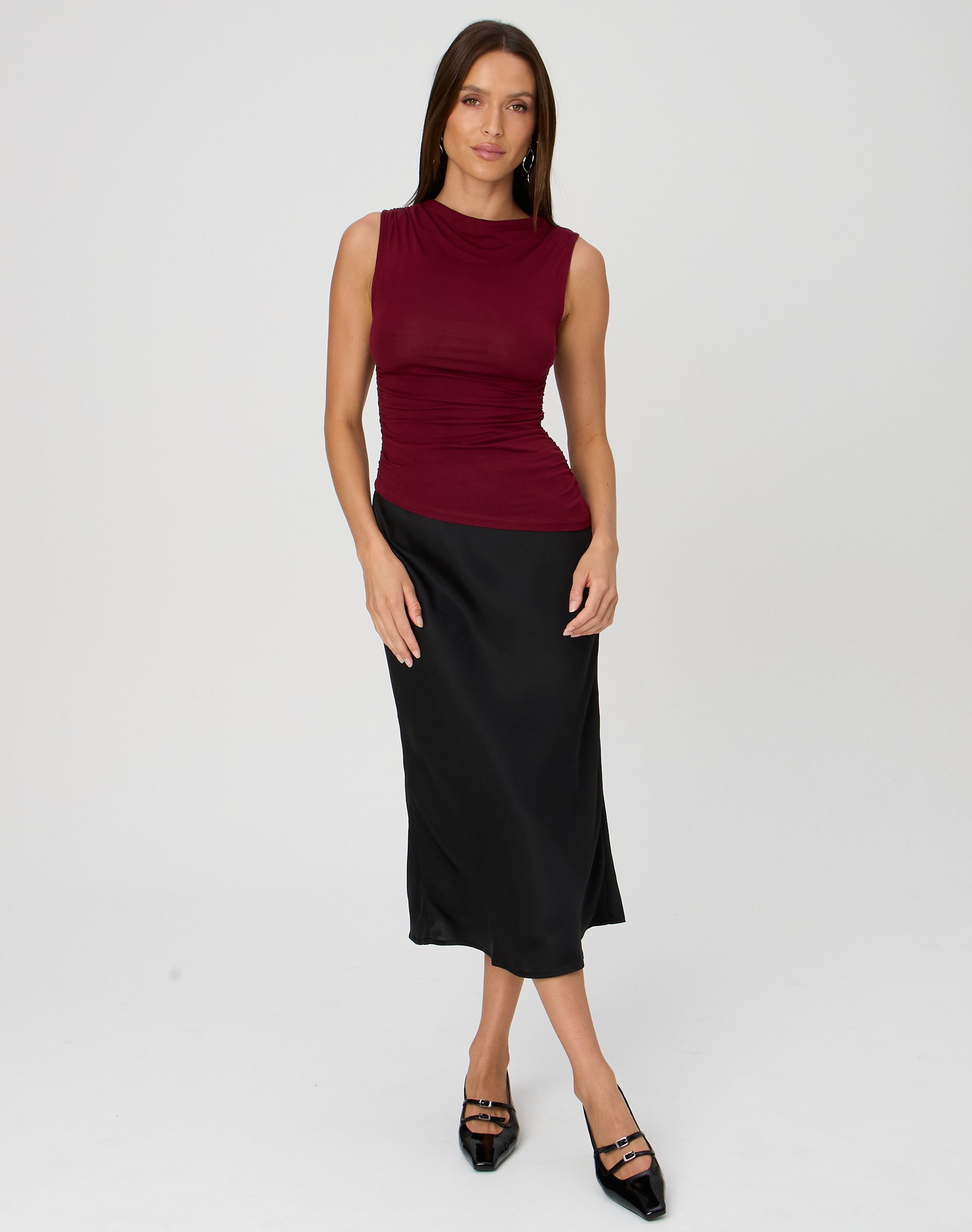 Buy AND Black Midi Skirt for Women Online  Tata CLiQ