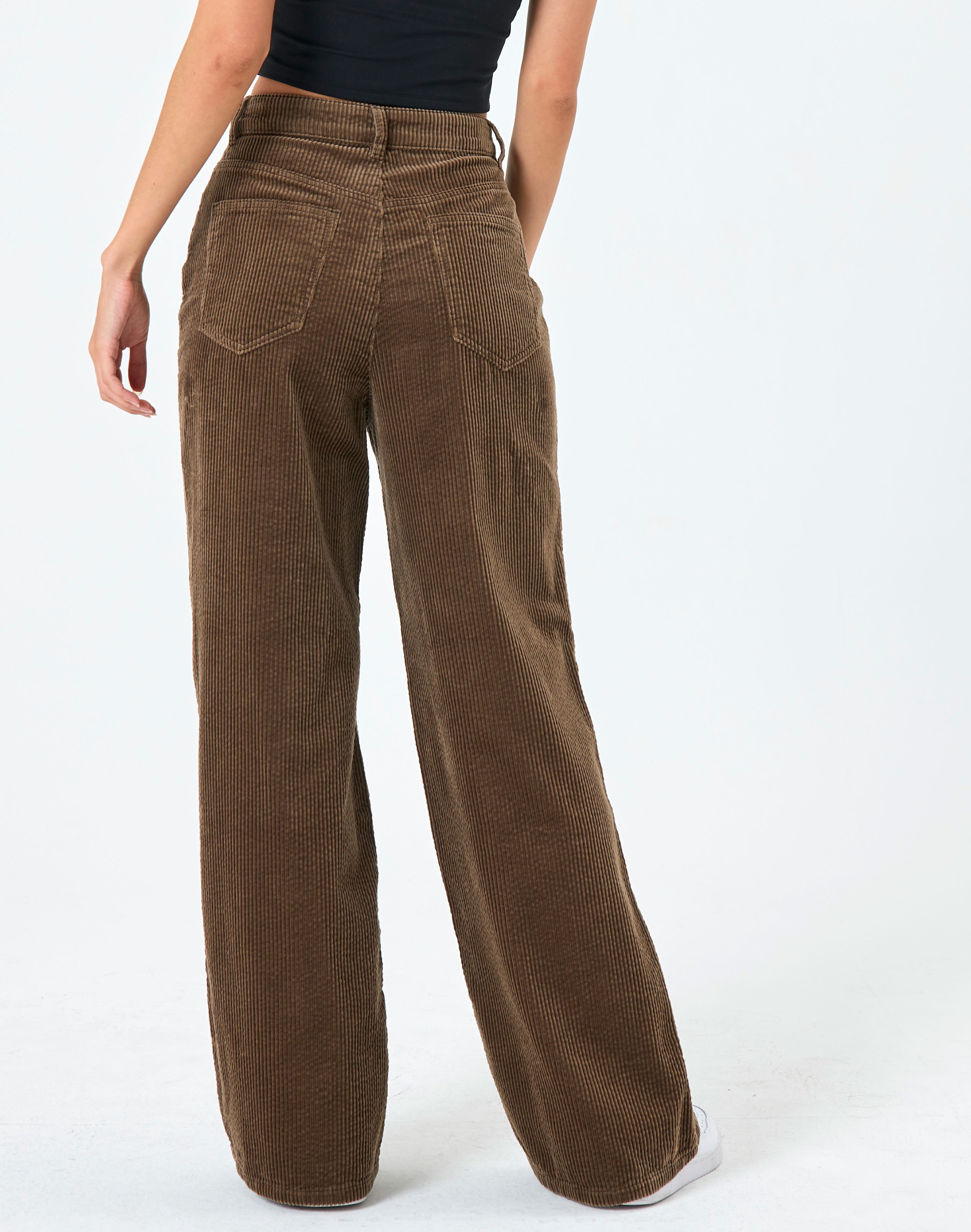 Recycled Cord High Rise Puddle Pant in 