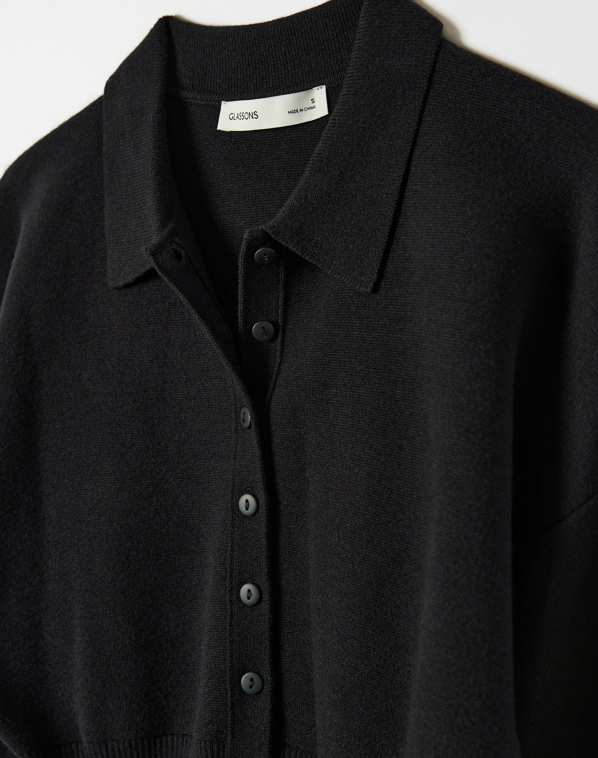 Cinched Collared Cardigan in Black | Glassons AU