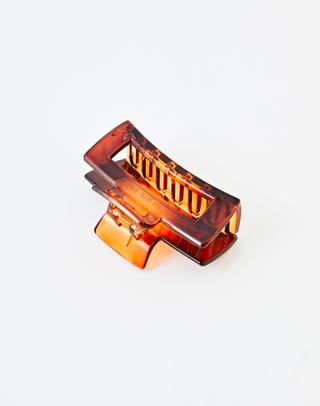 Rectangle Claw Clip in Brown Tort