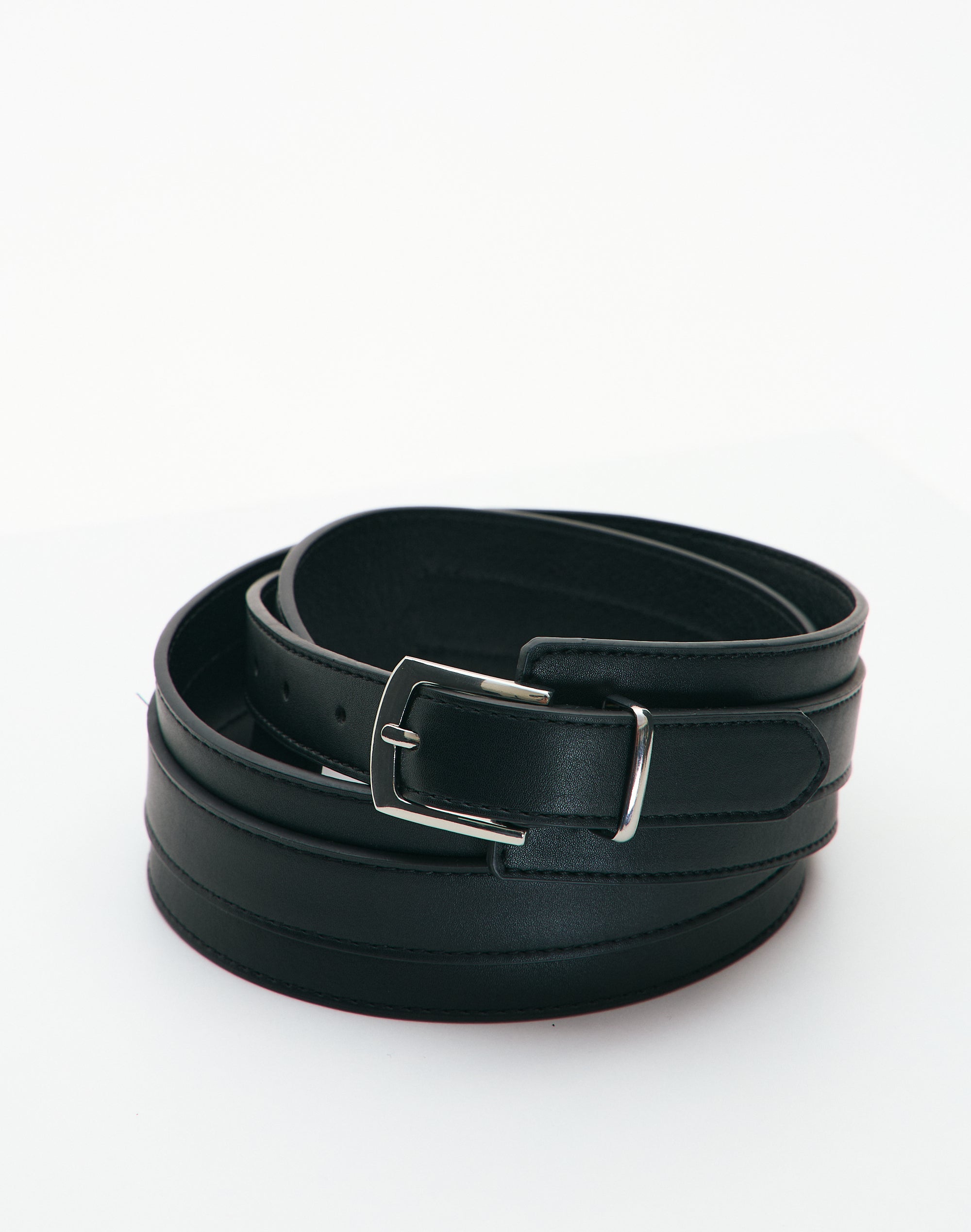 Double Layered Belt in Black X Silver | Glassons Double Layered Belt in Black X Silver | Glassons