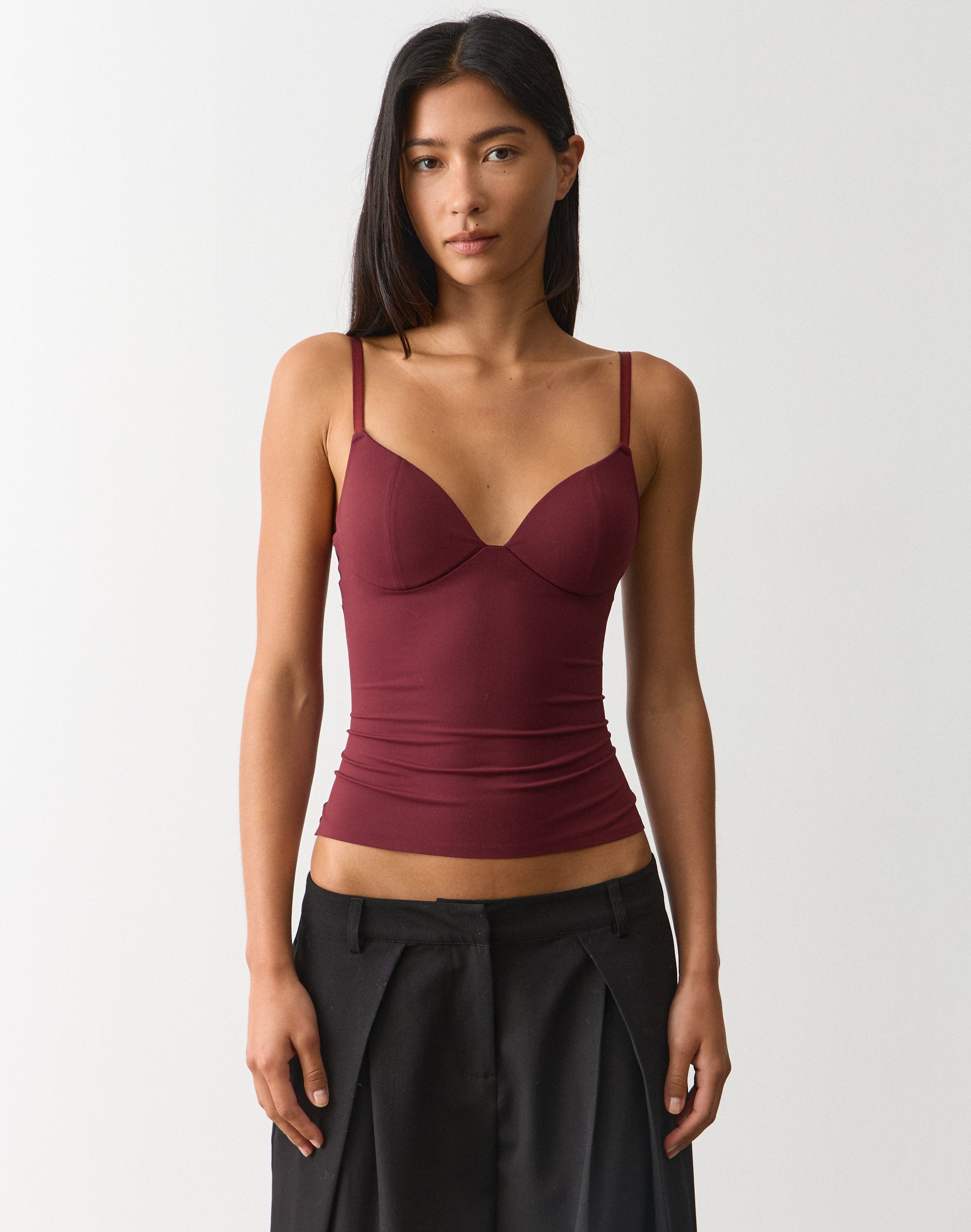 Soft Sculpt Bra Cami Top in Dark Rosewood | Glassons SG