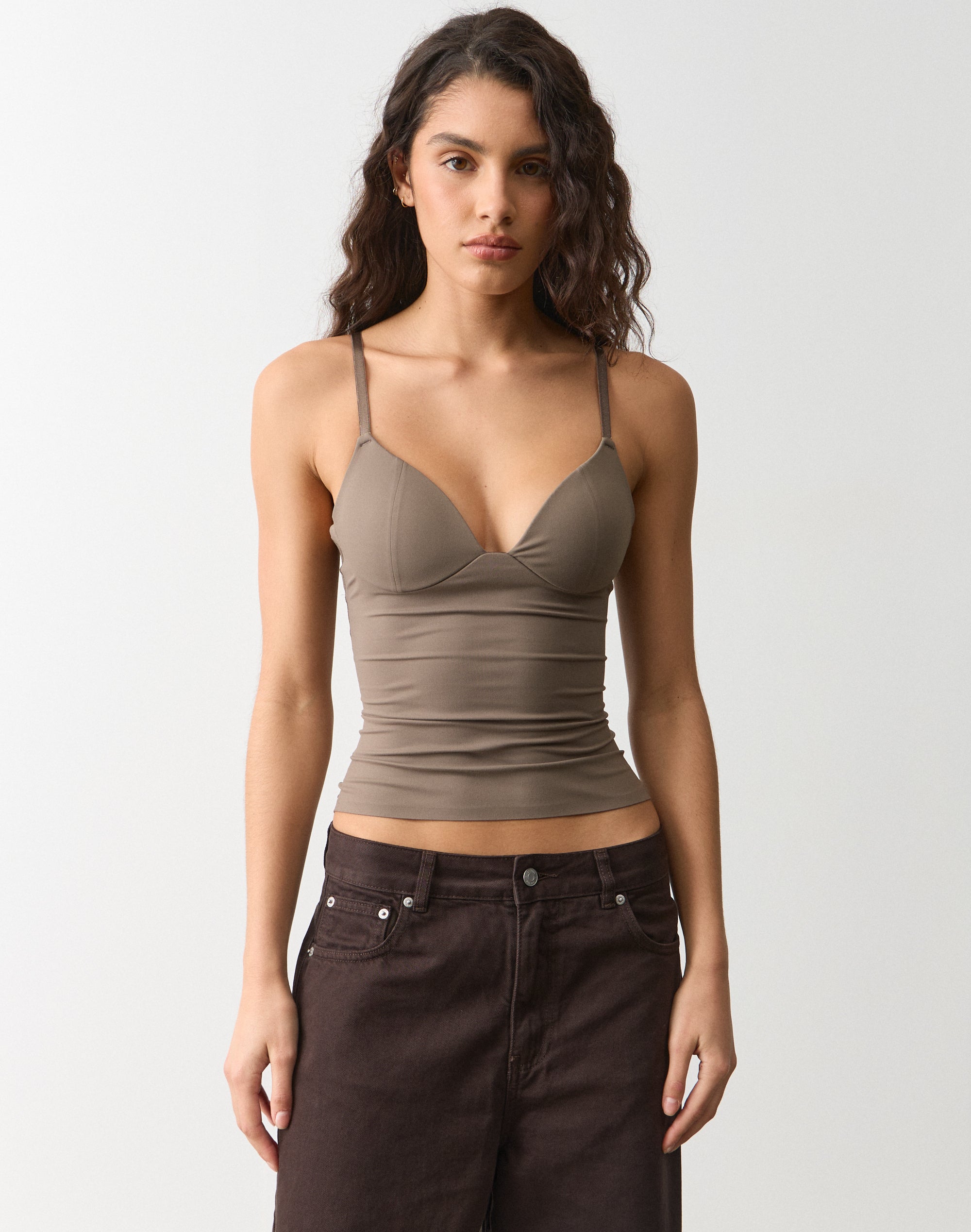 Soft Sculpt Bra Cami Top in Smokey Hazel | Glassons US