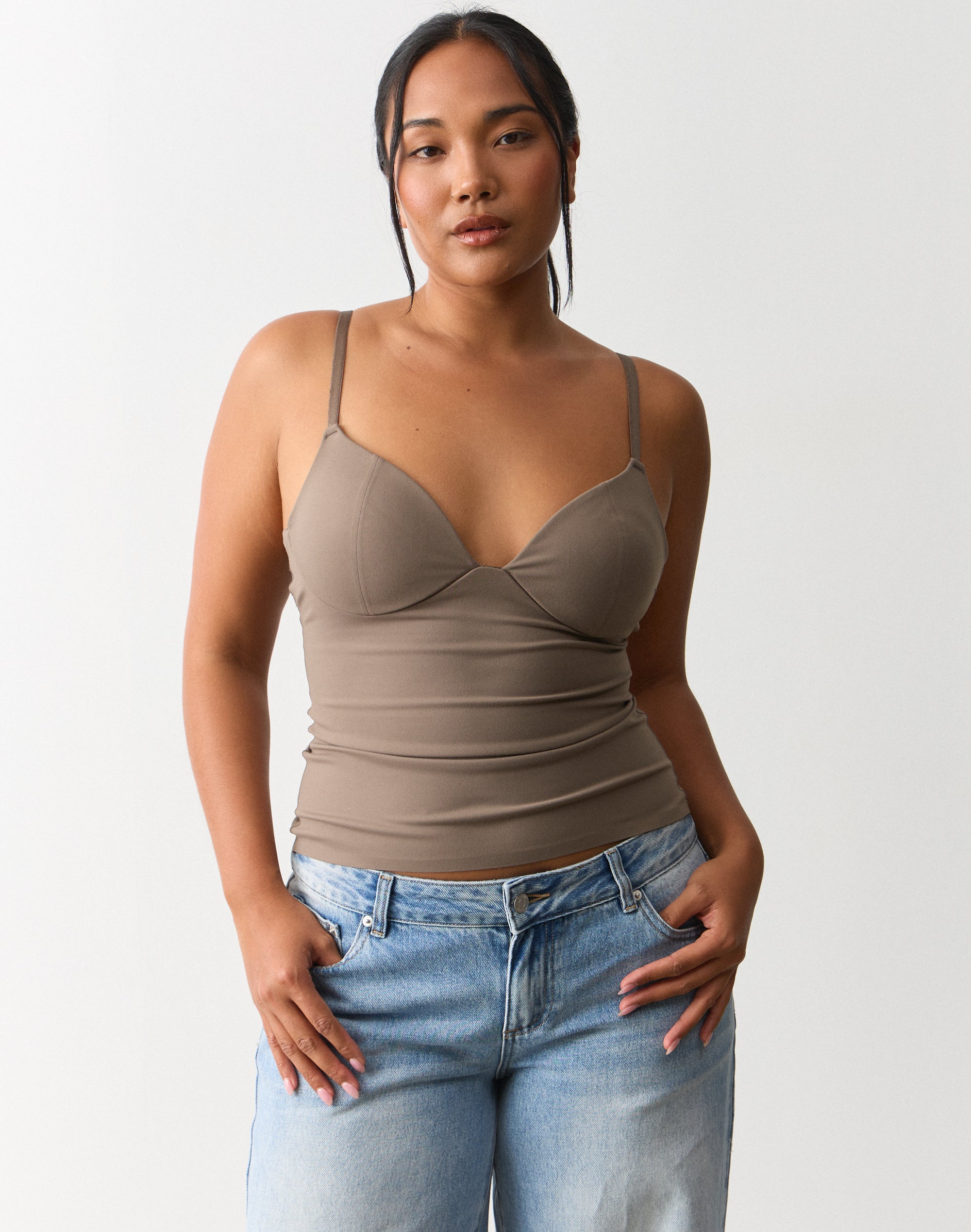 Soft Sculpt Bra Cami Top in Smokey Hazel | Glassons AU