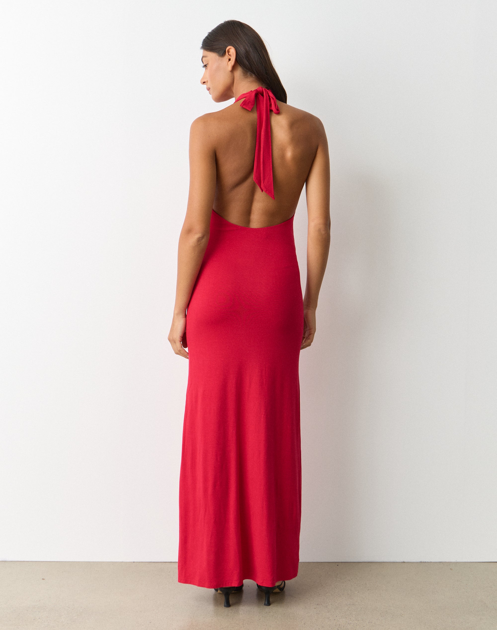 glassons backless dress A-line Halt Sweetheart Knee Length Backless Chiffon Prom Dress – Ballbella main image 0