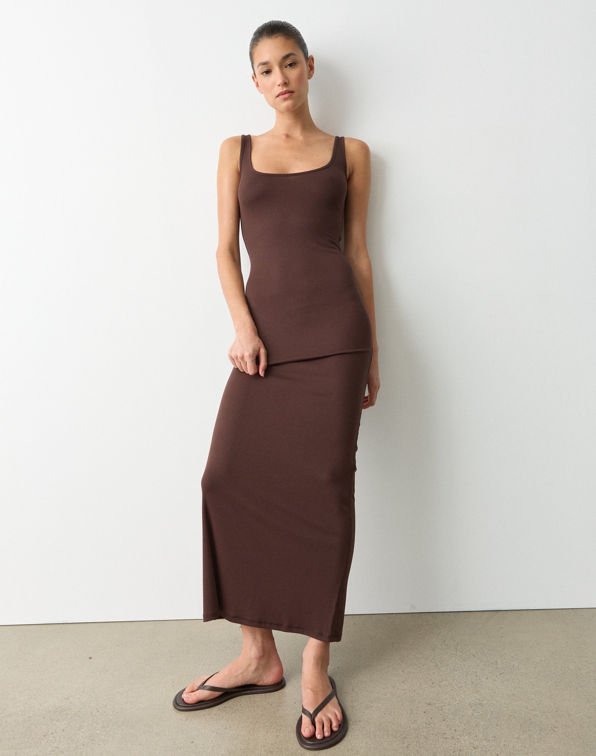 chocolate brown chiffon dress Silver Slip Maxi Dress  Tru Bleu Boutique