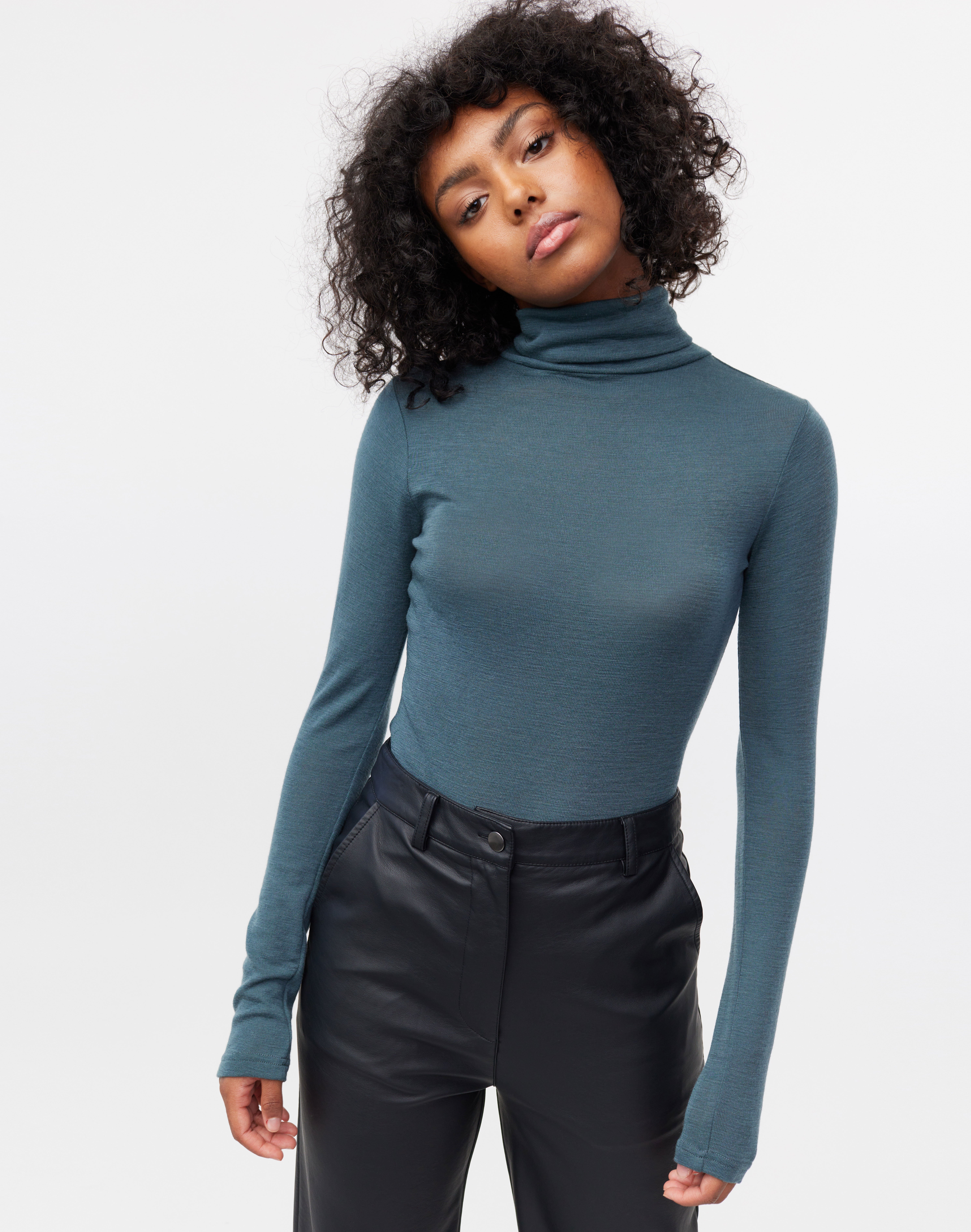 long sleeved turtle neck top