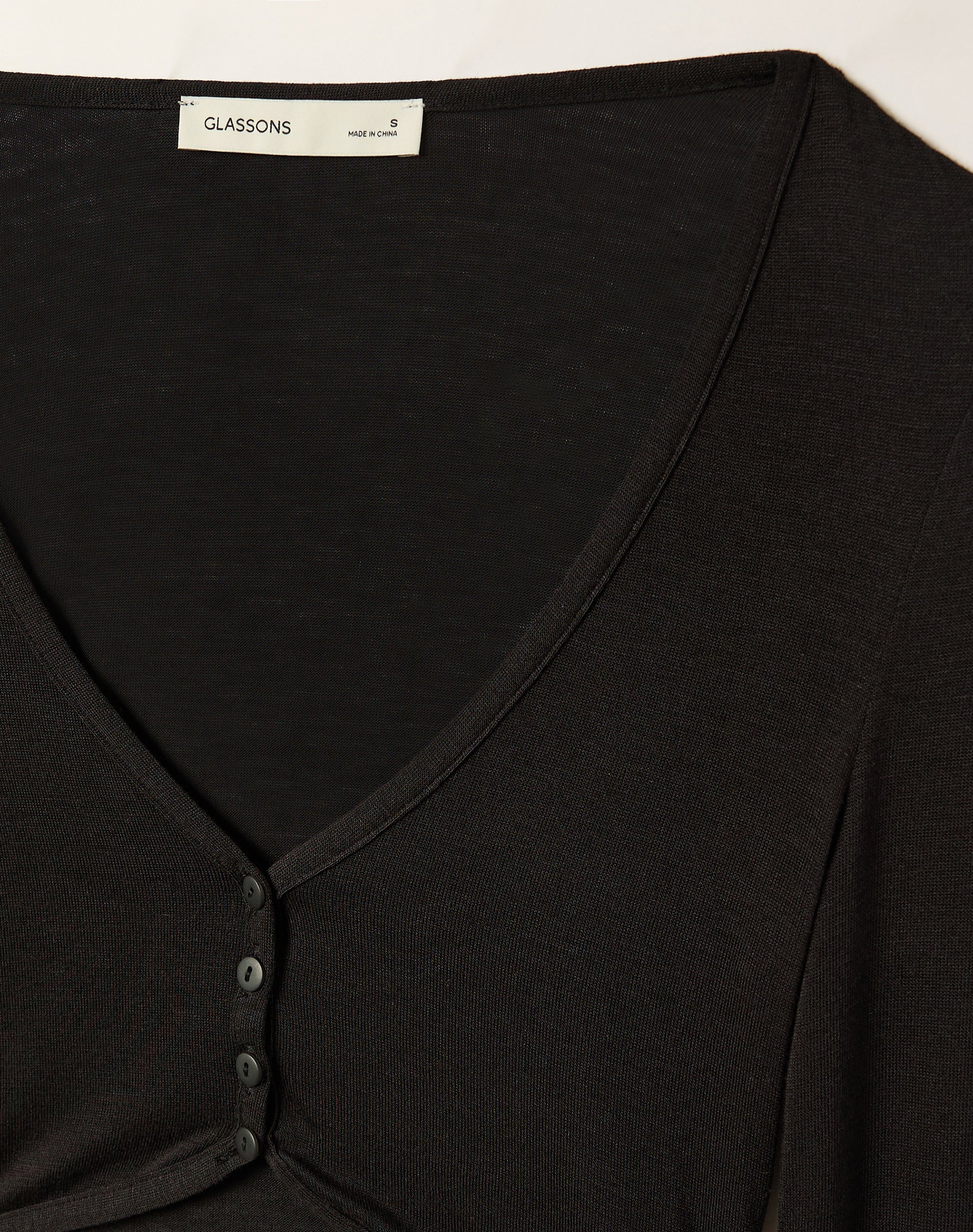 Sheer Cropped Cardigan in Black | Glassons US