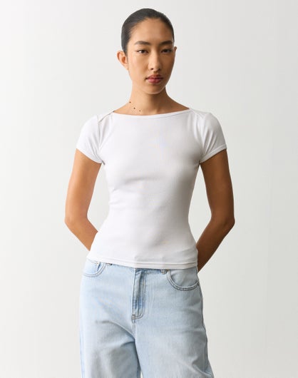 Boat Neck Basic Tee