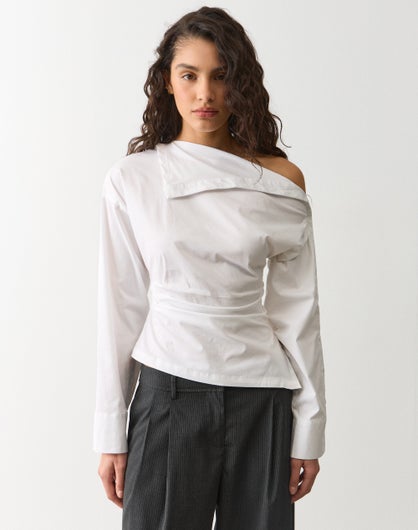Poplin Foldover Detail Shirt