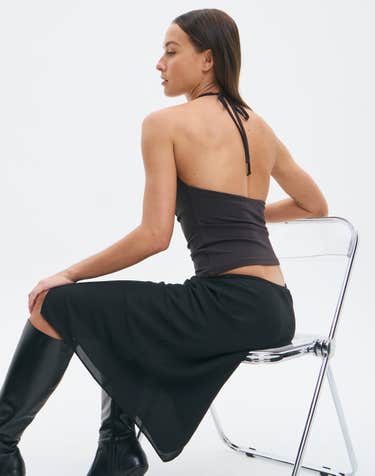 Cowl Neck Halter Top