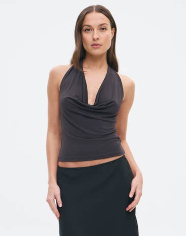 Cowl Neck Halter Top
