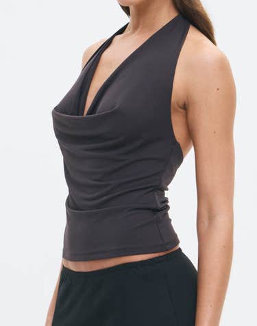 Cowl Neck Halter Top