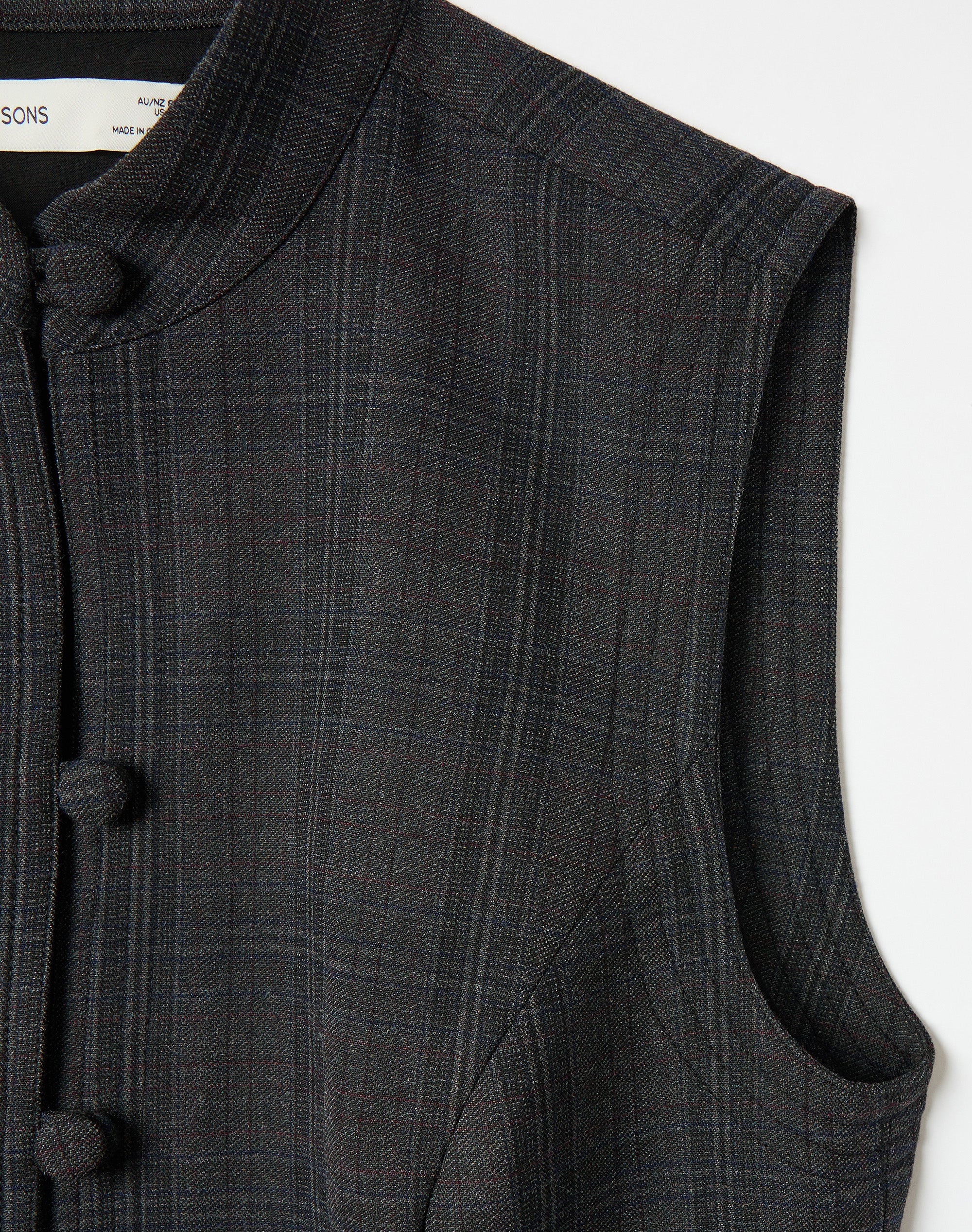 Tailored Vest Top in Candice Woolen Check | Glassons SG
