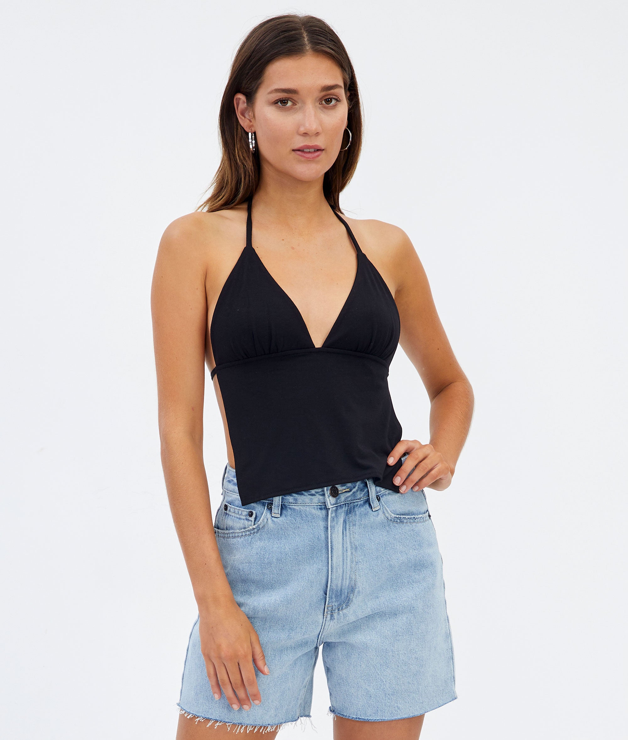 v neck halter top