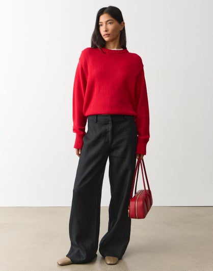 High Rise Tailored 100% Linen Pant