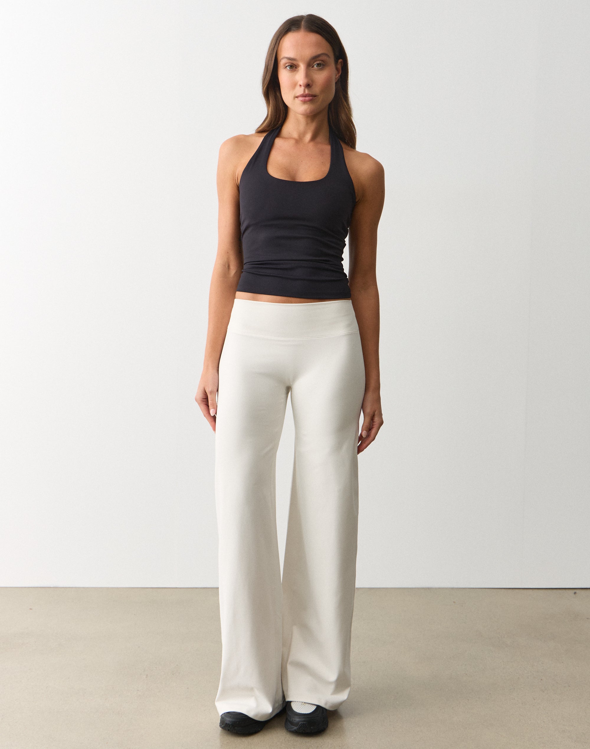 Active Mid Rise Wide Leg Pant in Vanilla Thrilla | Glassons US