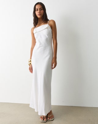 cotton linen wrap dress Natural Linen Wrap Dress main image 1
